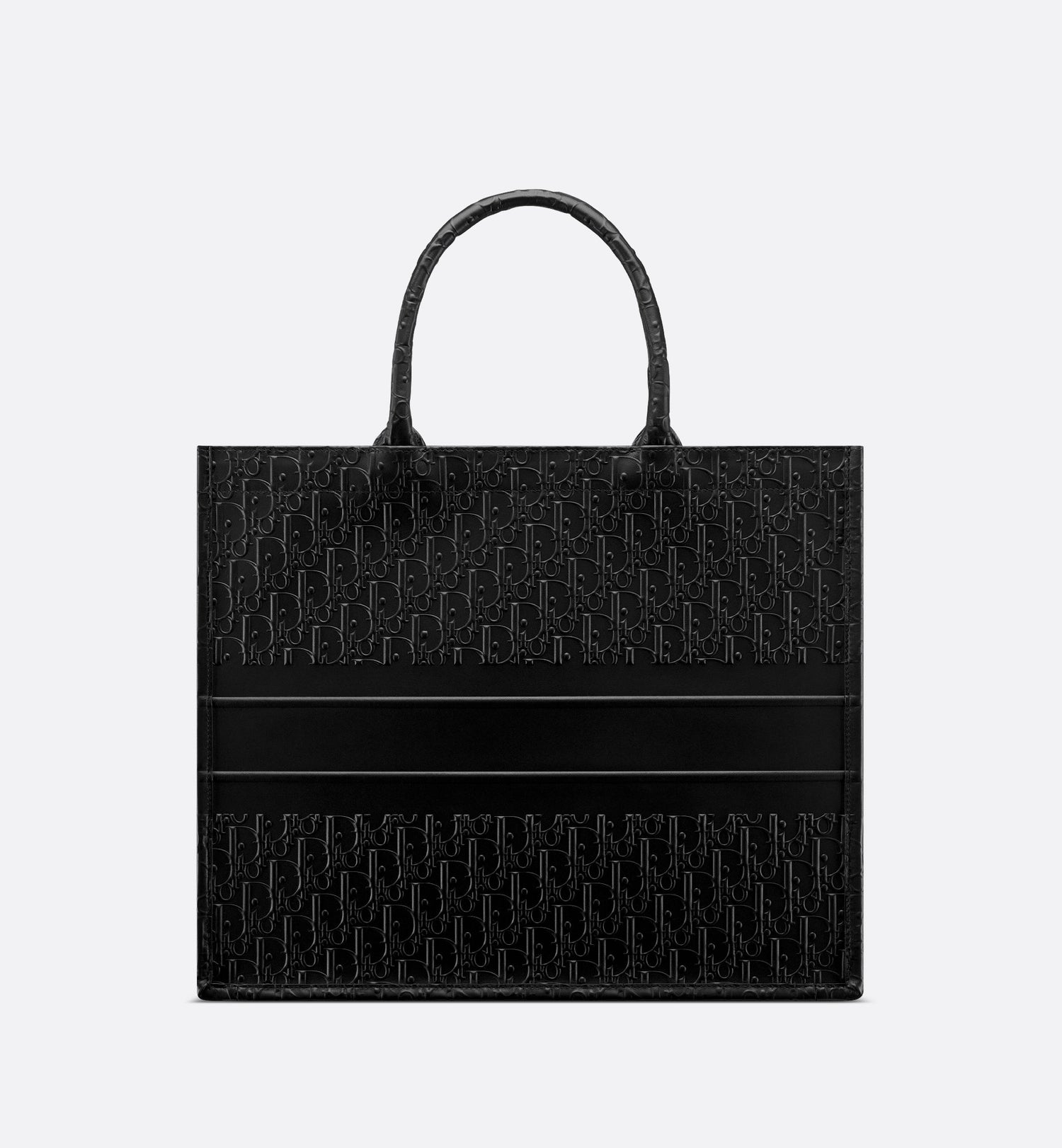 Large Dior Book Tote Black Dior Oblique Embossed Calfskin