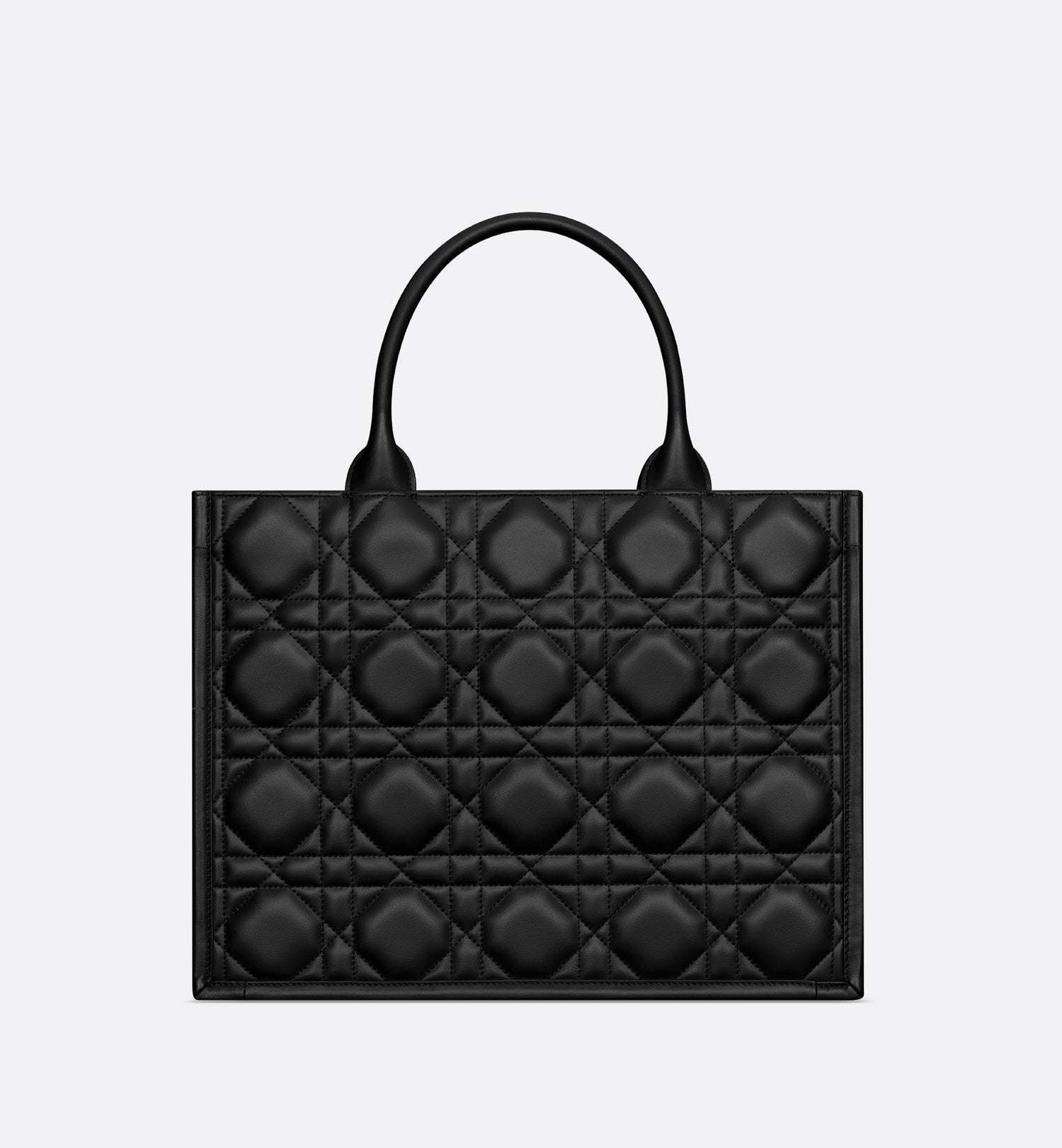 Medium Dior Book Tote Black Macrocannage Calfskin