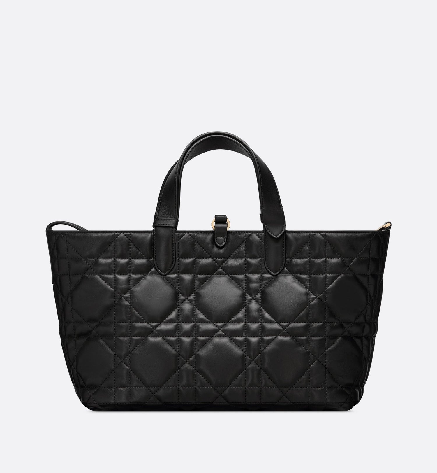 Medium Dior Toujours Bag Black Macrocannage Calfskin