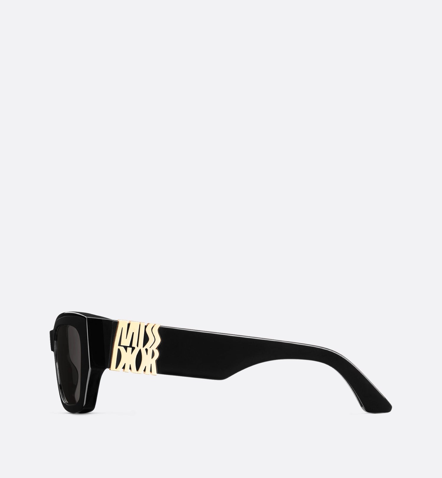 Missdior S1I Black Rectangular Sunglasses