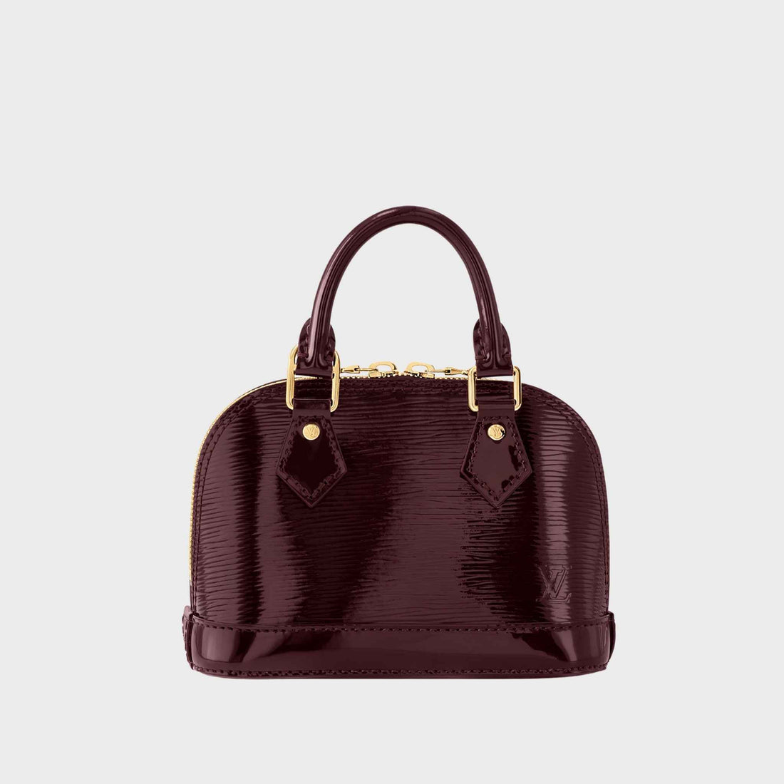 Nano Alma Handbag Epi Cowhide Leather Louis Vuitton Bordeaux Red Front view