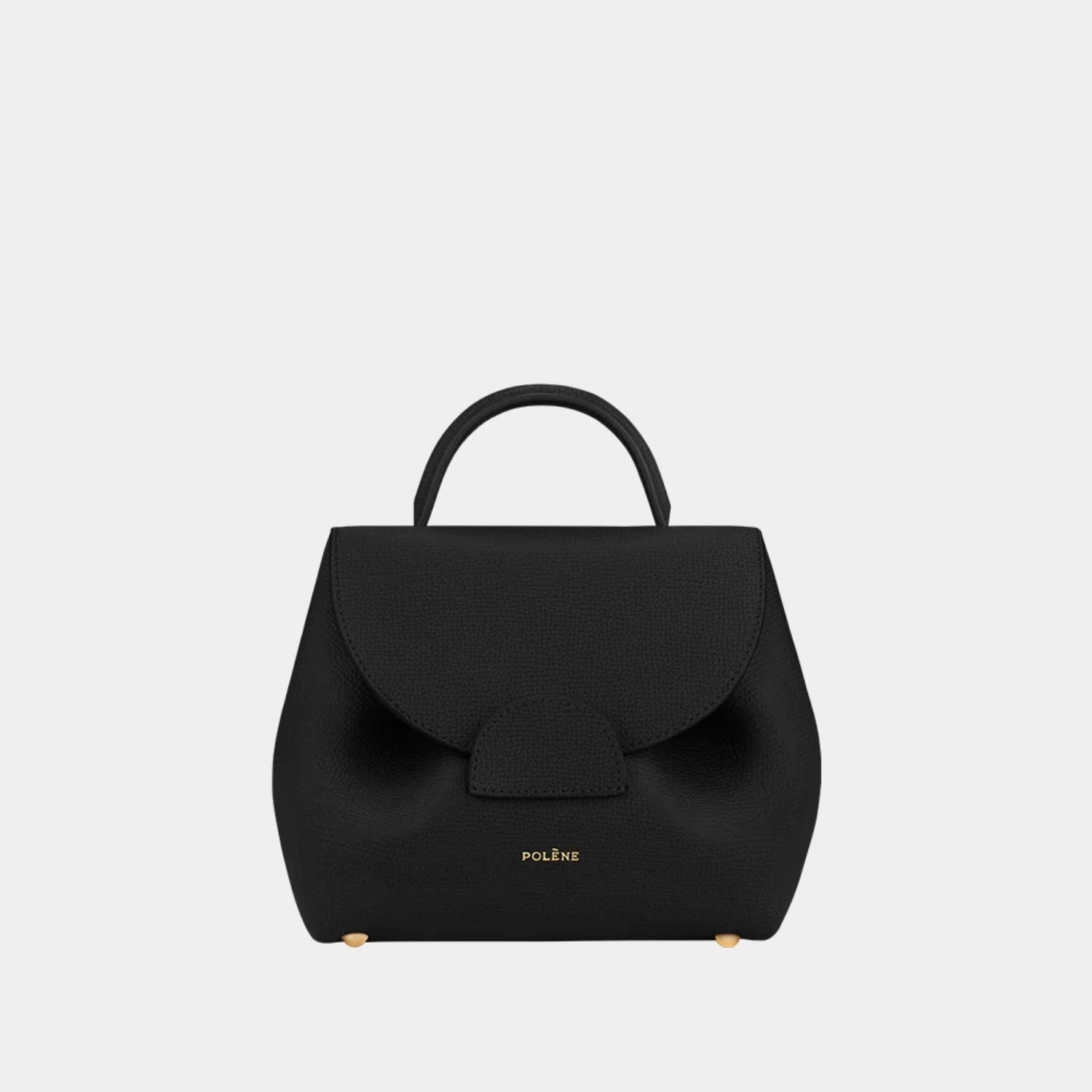 Polene Un Nano Edition Handbag Black Front
