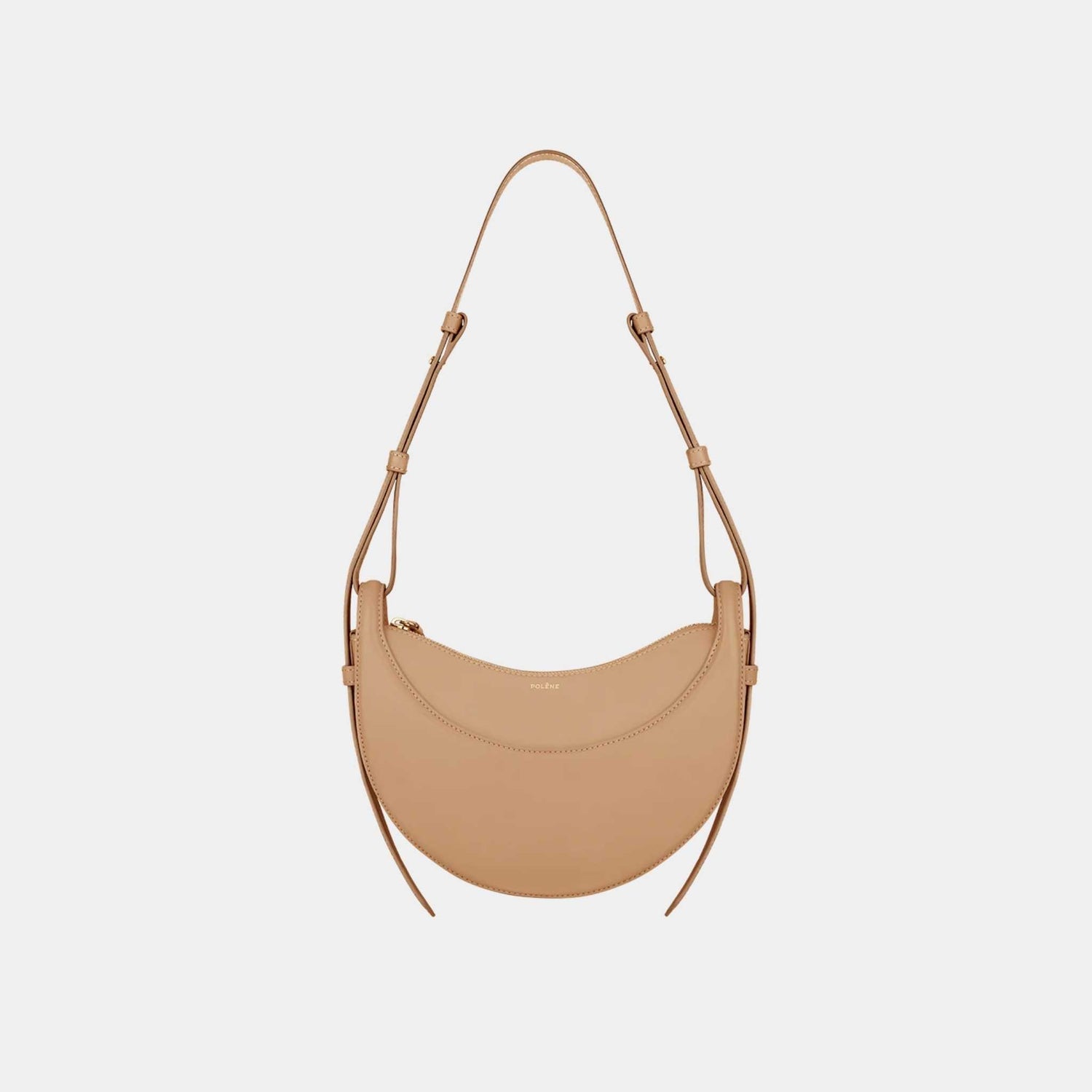 Polene Numero Dix Edition Handbag Edition Biege Lisse, Front View