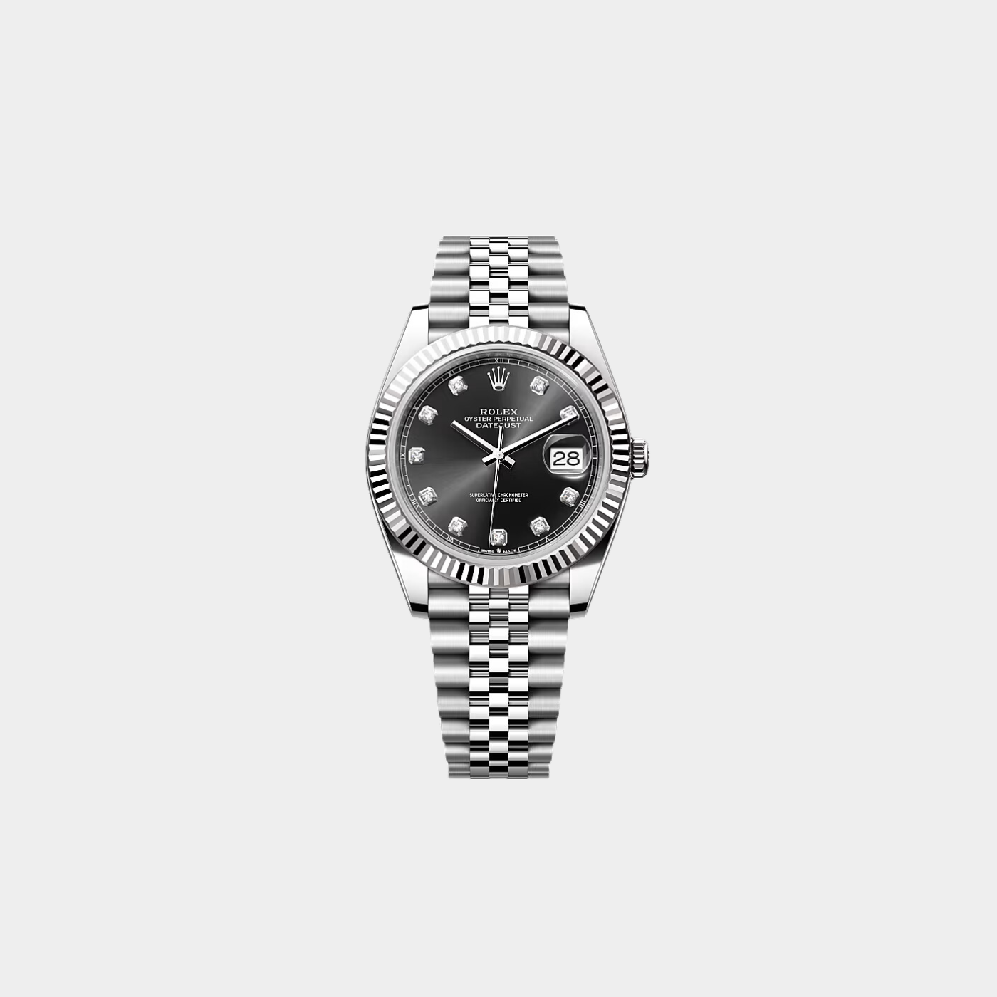 Datejust 41 Black Diamond Watch 126334