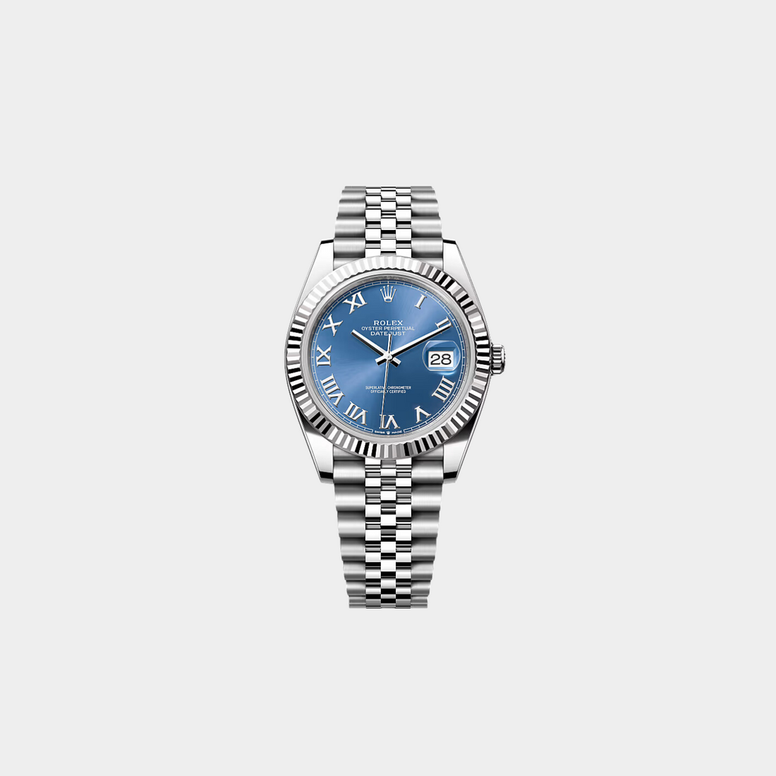 Datejust 41 Blue Roman Numeral Dial Mens Watch 126334-0026