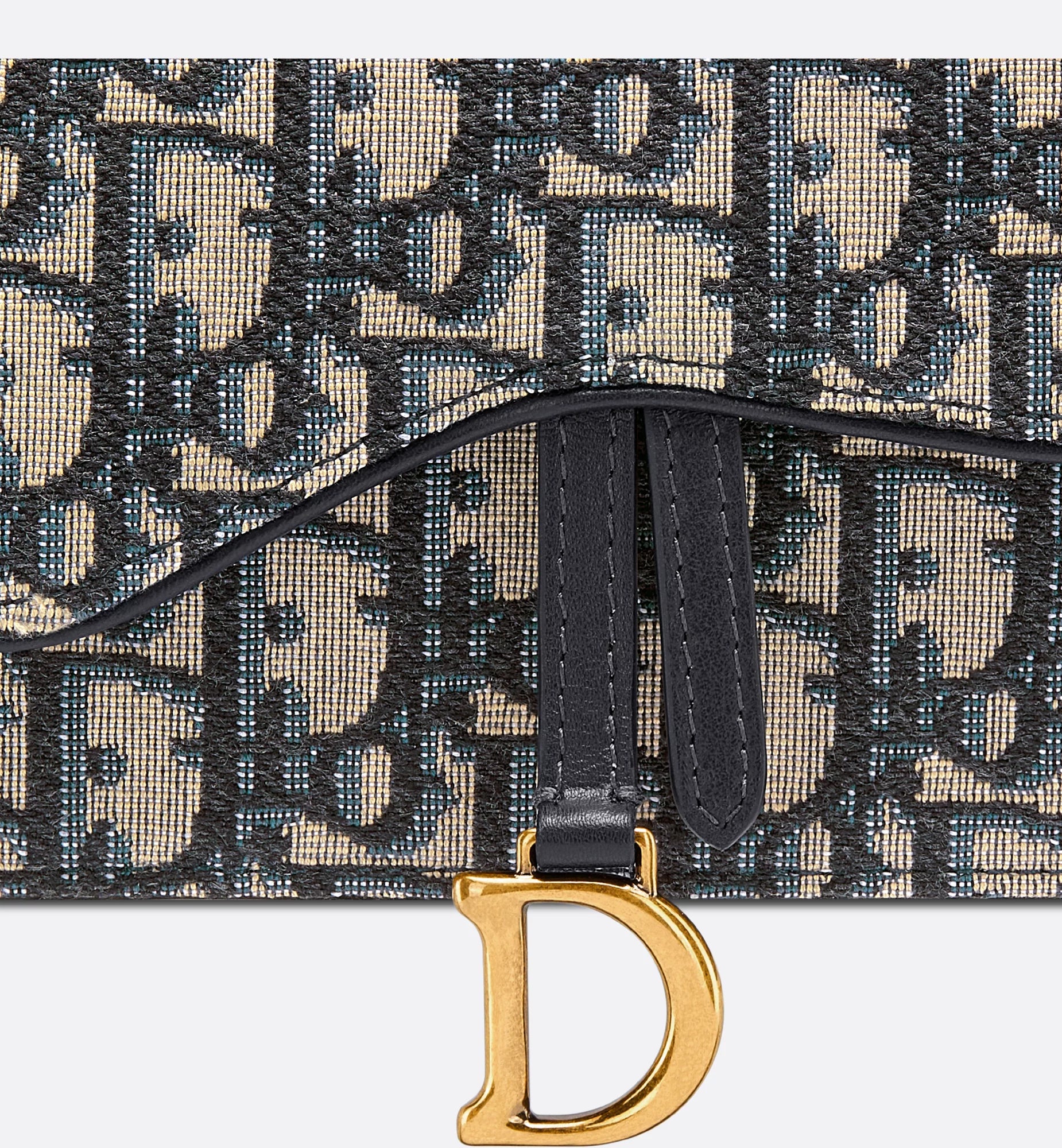 Saddle Belt Pouch Blue Dior Oblique Jacquard