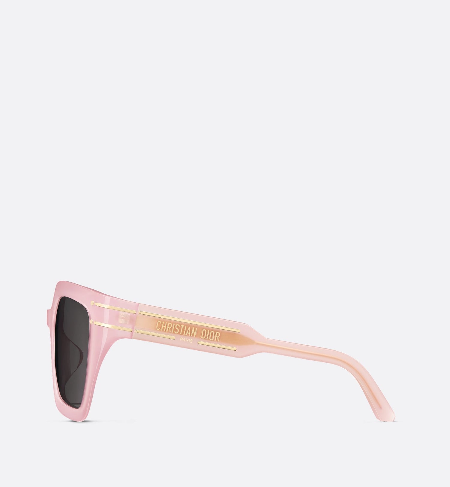 Diorsignature S10F Sea Glass Pink Square Sunglasses