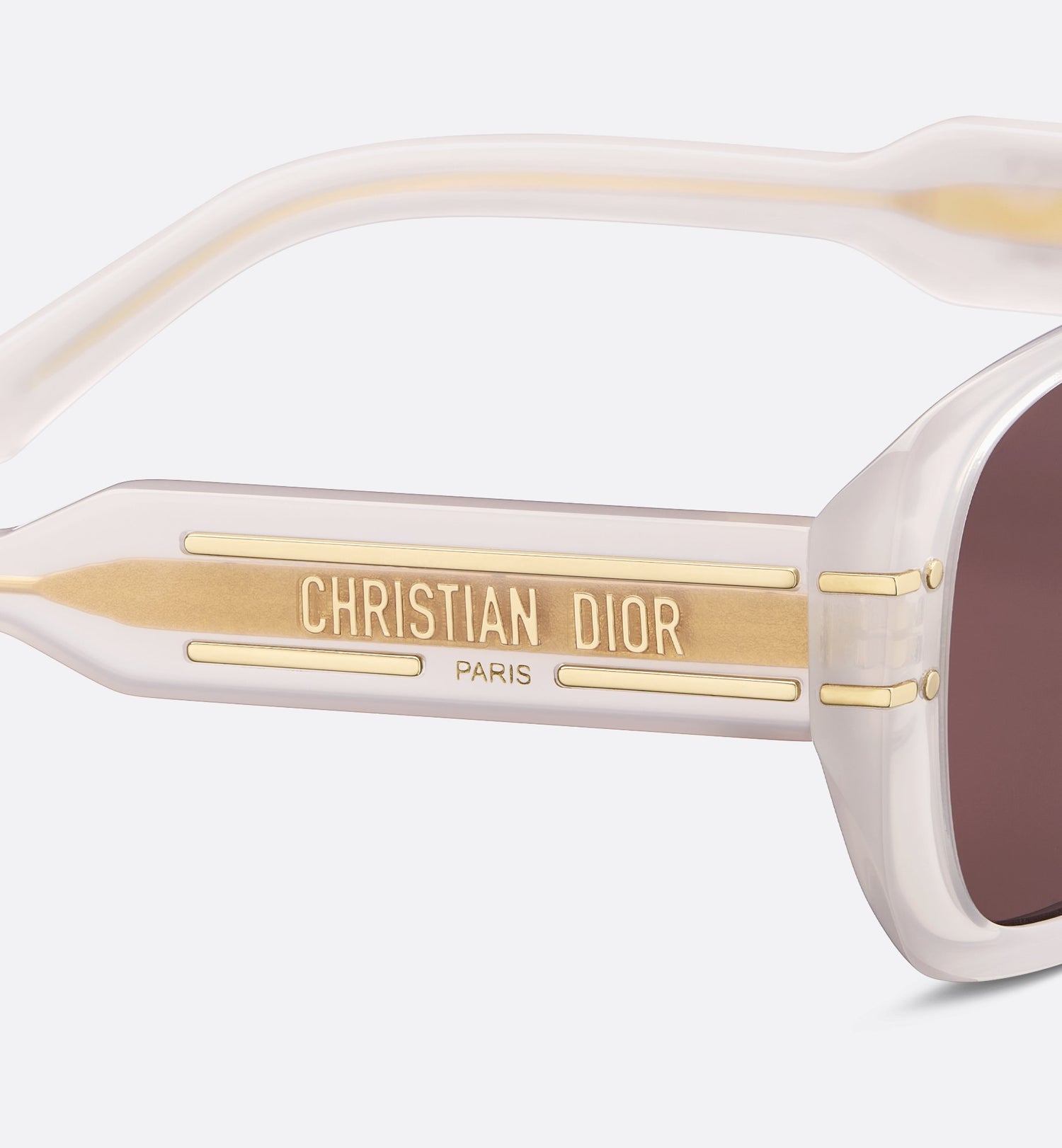 Diorsignature S12I Mink Gray Rectangular Sunglasses