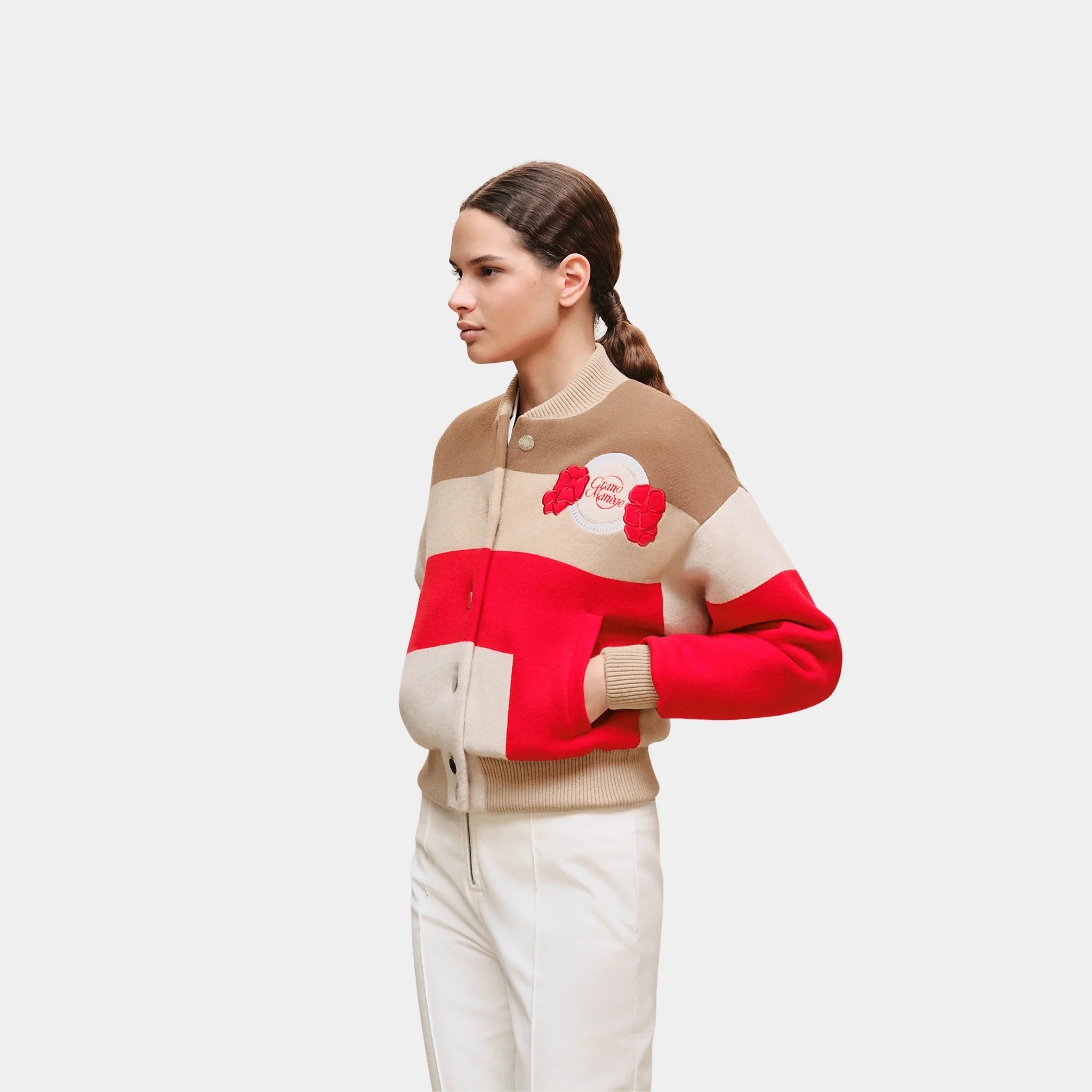 Grand Manege Quilted Varsity Jacket