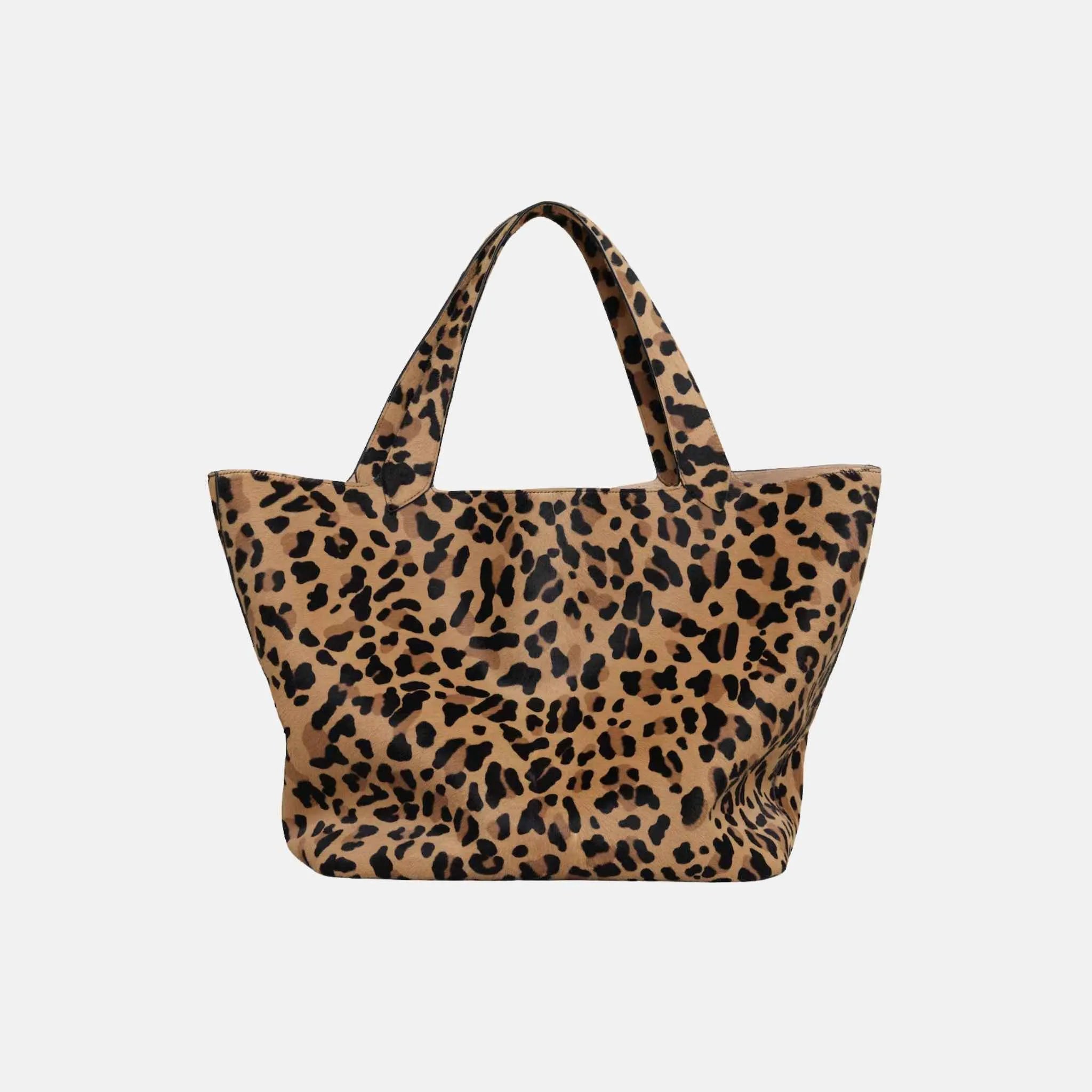 Alaia Le Cabas Bag in Leopard Haircalf, Front