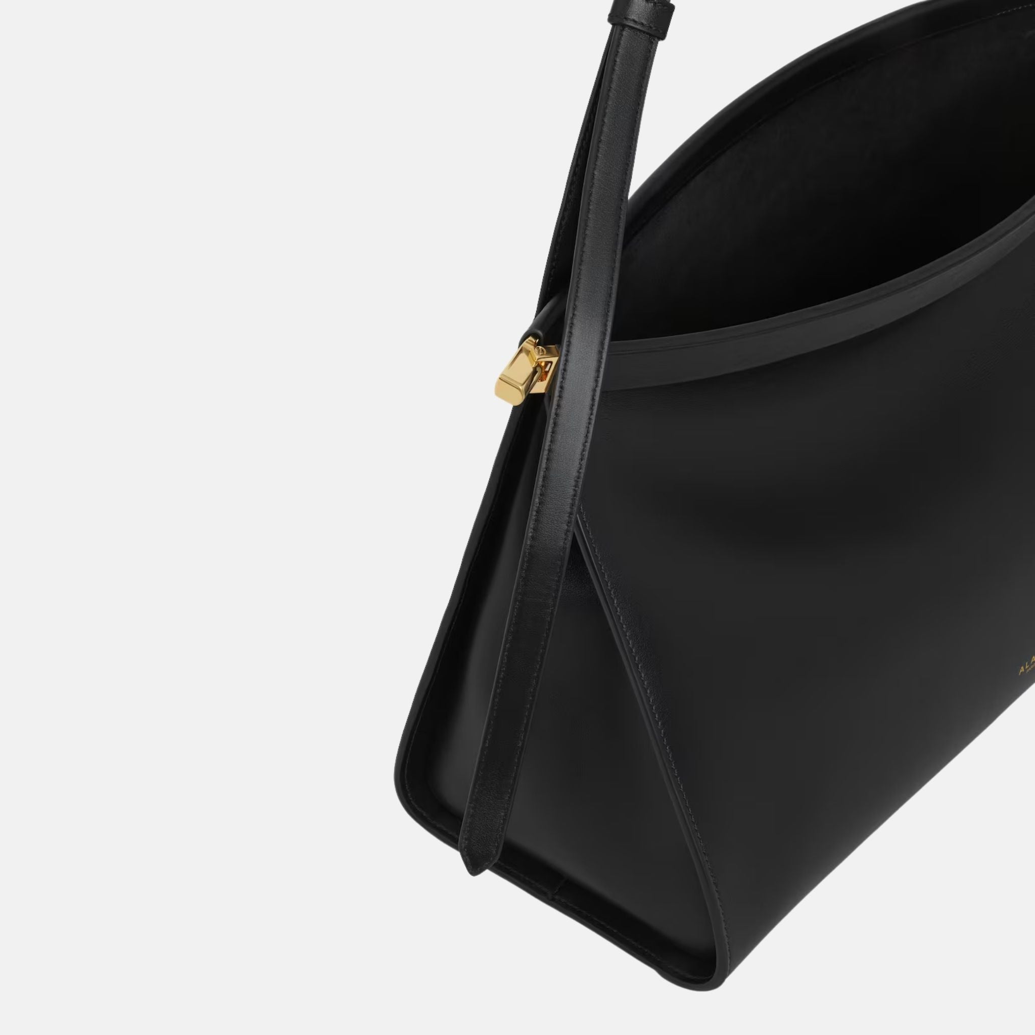 Alaia Le Click East West Large Bag In Leather, Black, Close