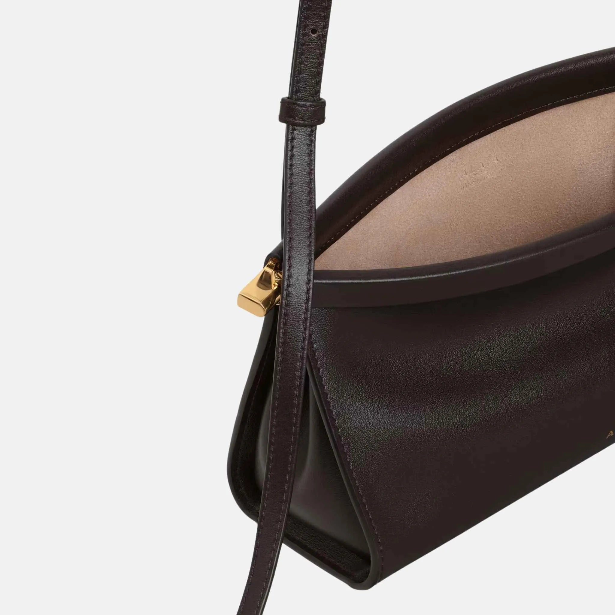 Alaia Le Click East West Small Leather Bag, Brown, Inside