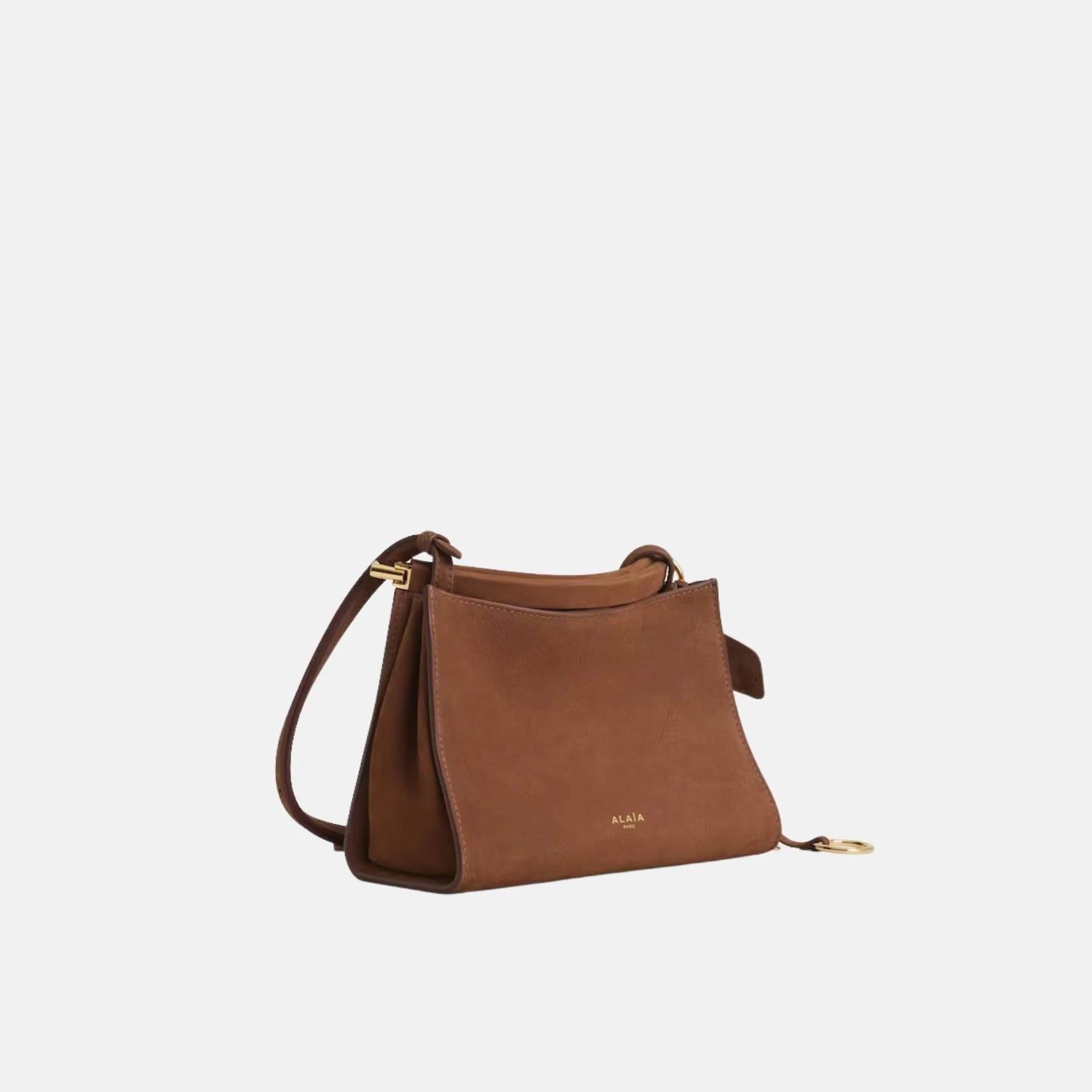Alaia Le Click Small Square Bag in Nubuck, Umbrella, Side