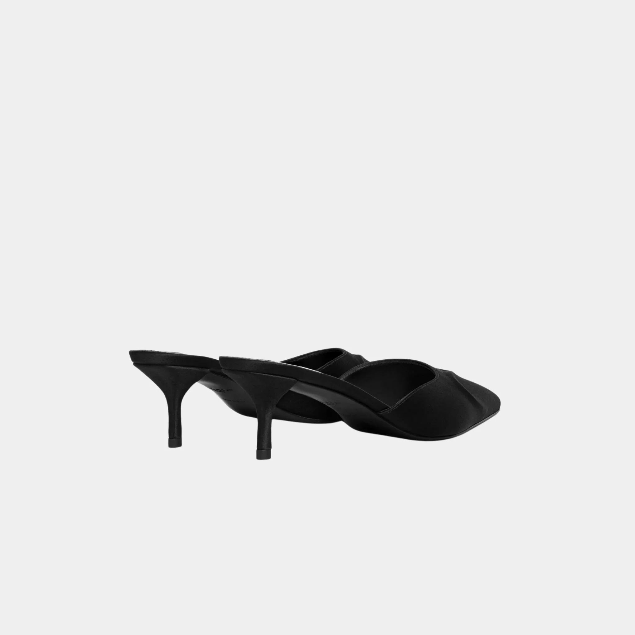 Alaia Le Coeur 3D Mules in Satin, Black, Back