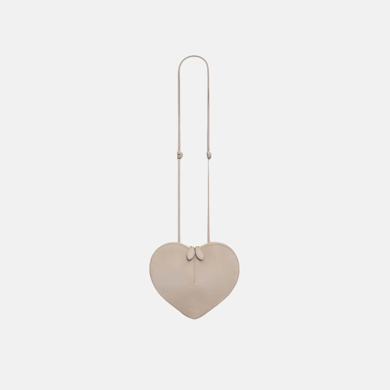 Alaia Le Coeur Bag in Bi Material Leather, Grege, Front