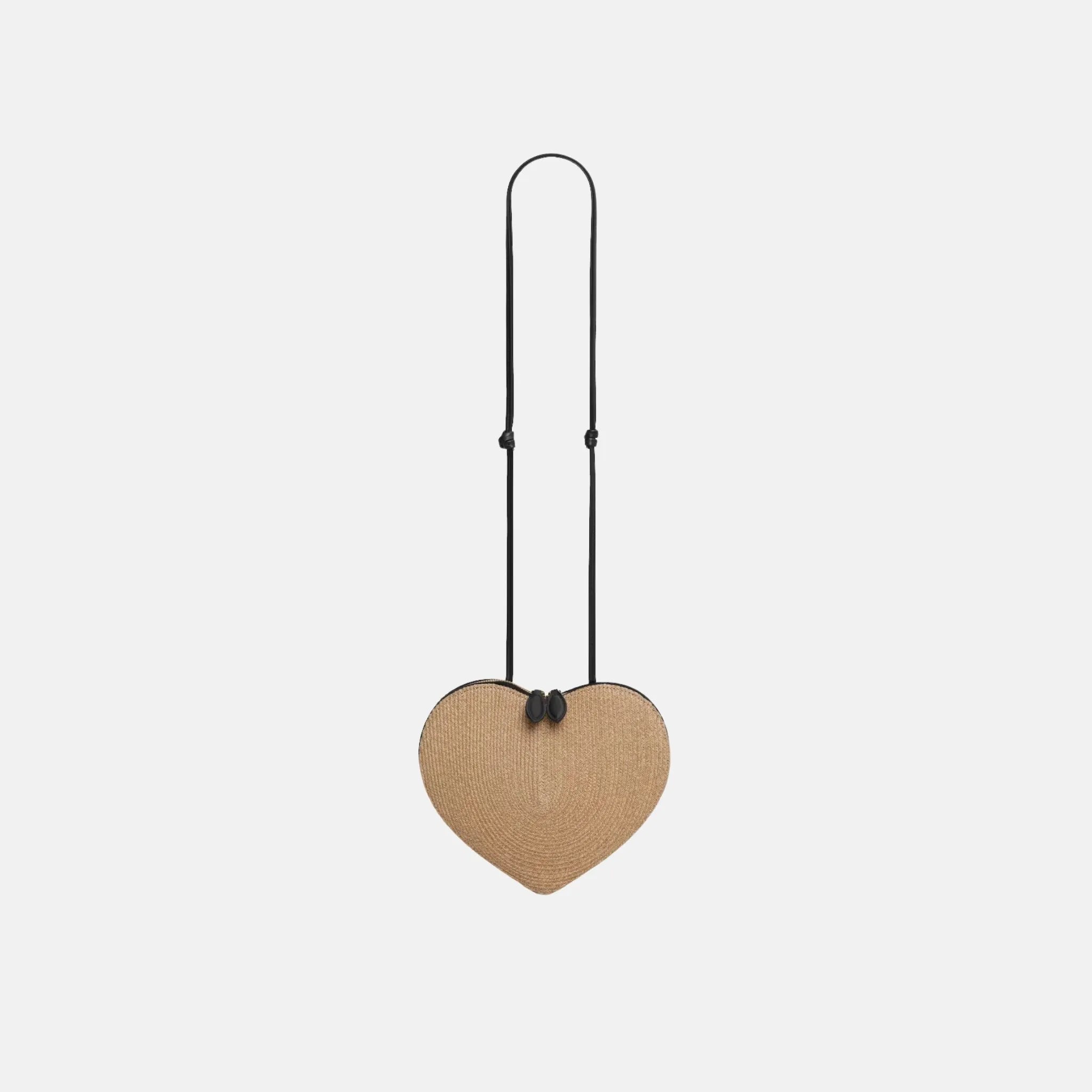 Alaia Le Coeur Heart Bag in Raffia, Front