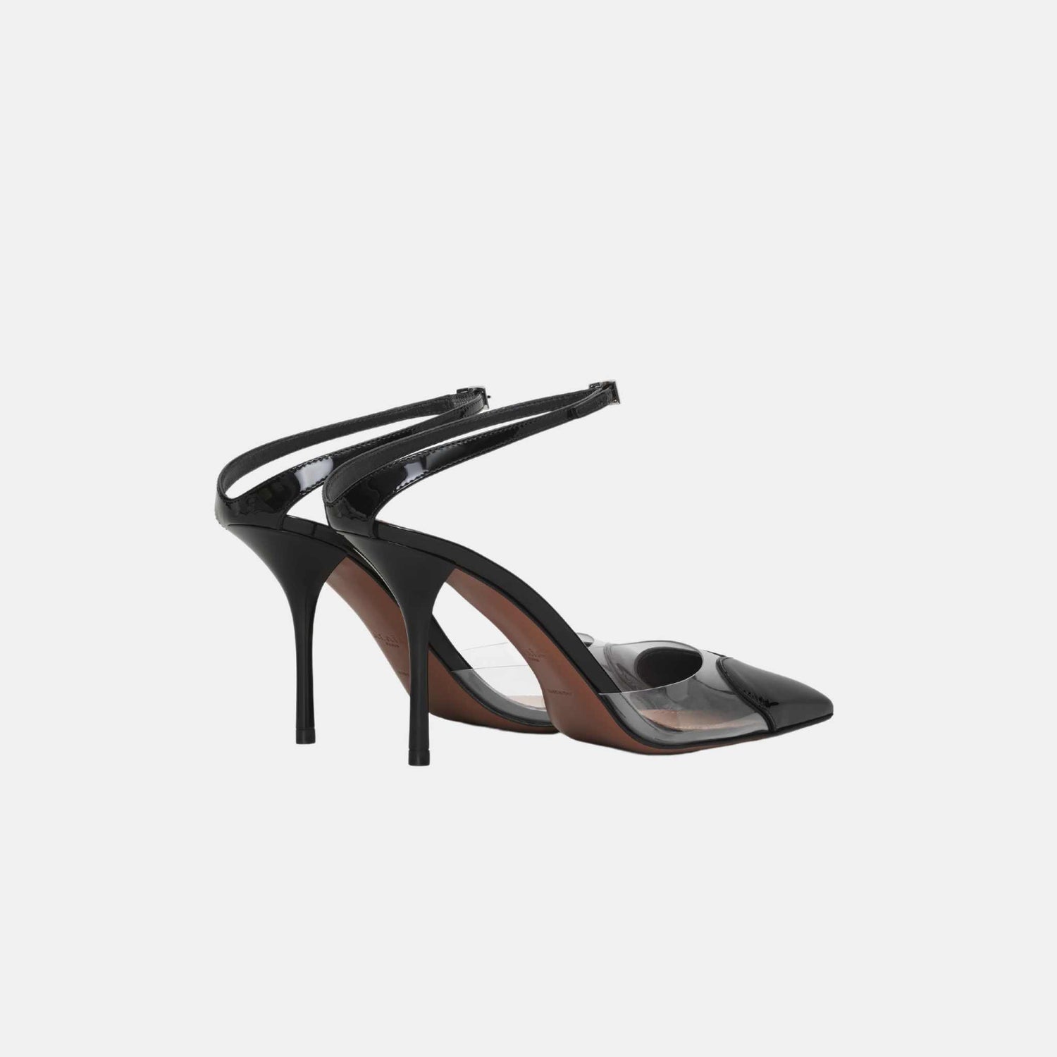 Alaia Le Cœur Pumps In Patent Calfskin, Side, Rear