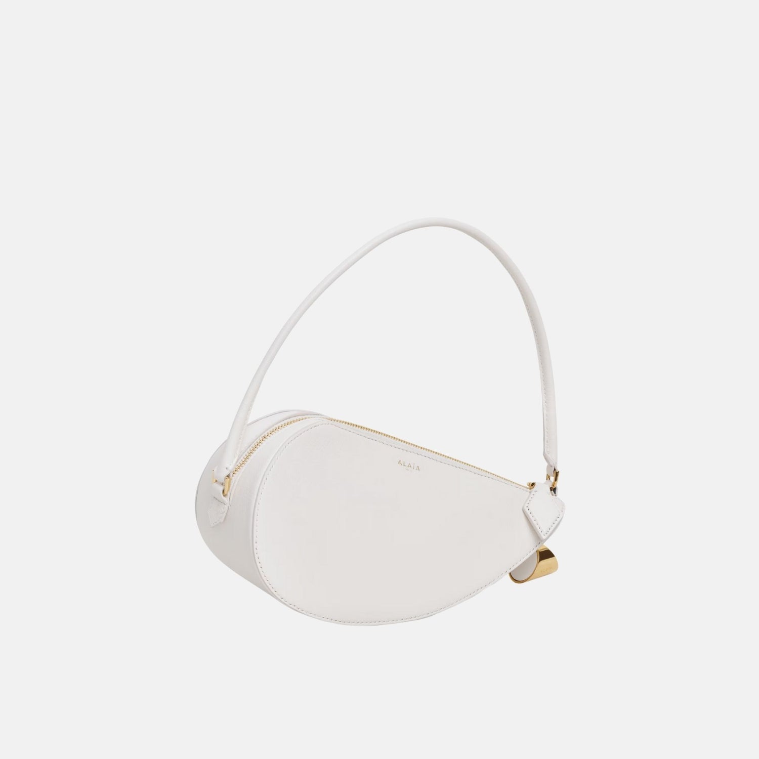 Alaia Le Demi Coeur Bag In Goatskin, Ivory, Side