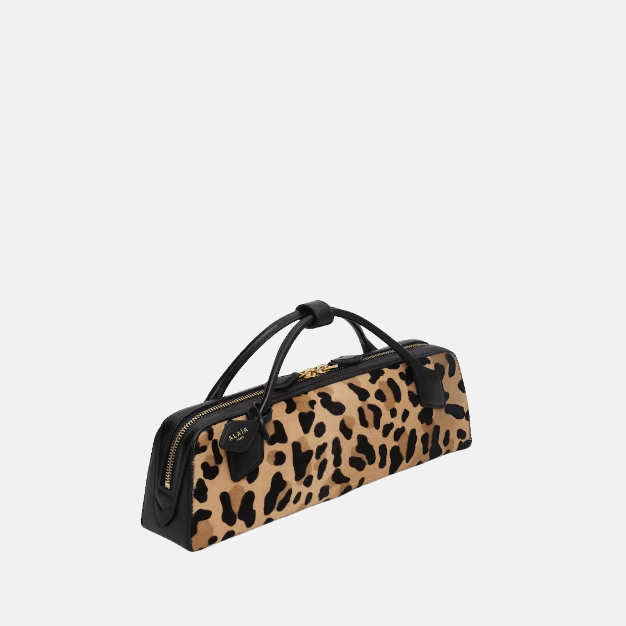 Alaia Le Teckel Clutch in Leopard Pony Leather, Side