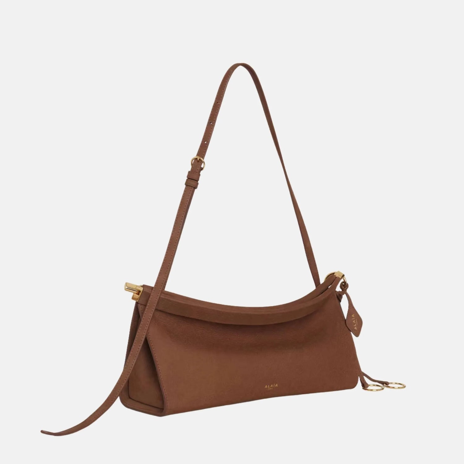 Alaia Le Teckel Clutch in Leopard Pony Leather, Umbrella, Side