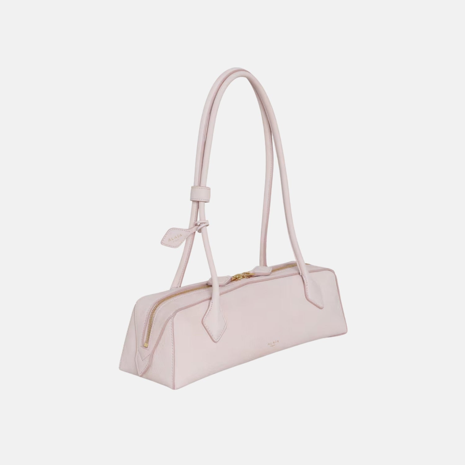 Alaia Le Teckel Medium Bag In Nubuck, Beige, Side