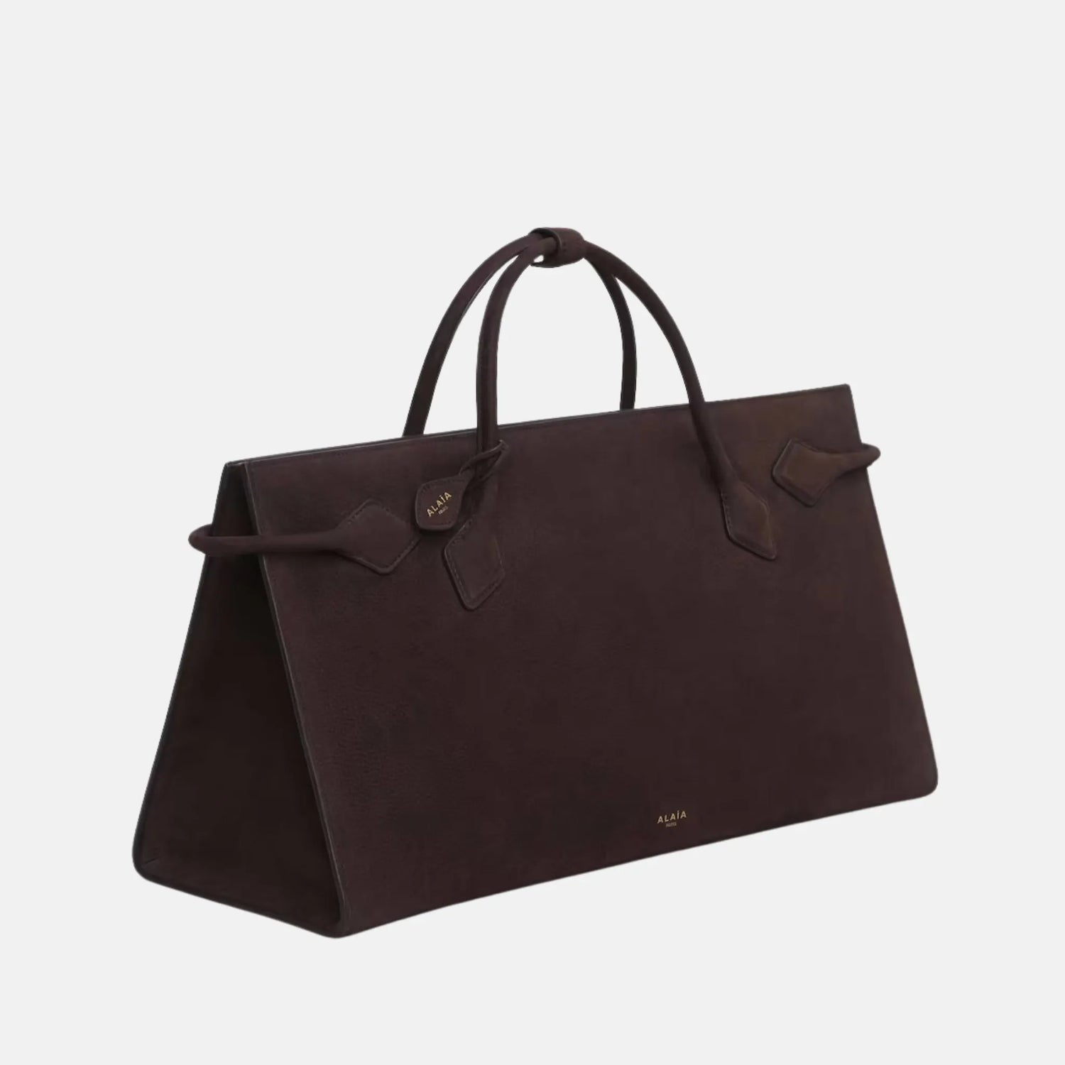 Alaia Le Teckel Nubuck Tote Bag, Side