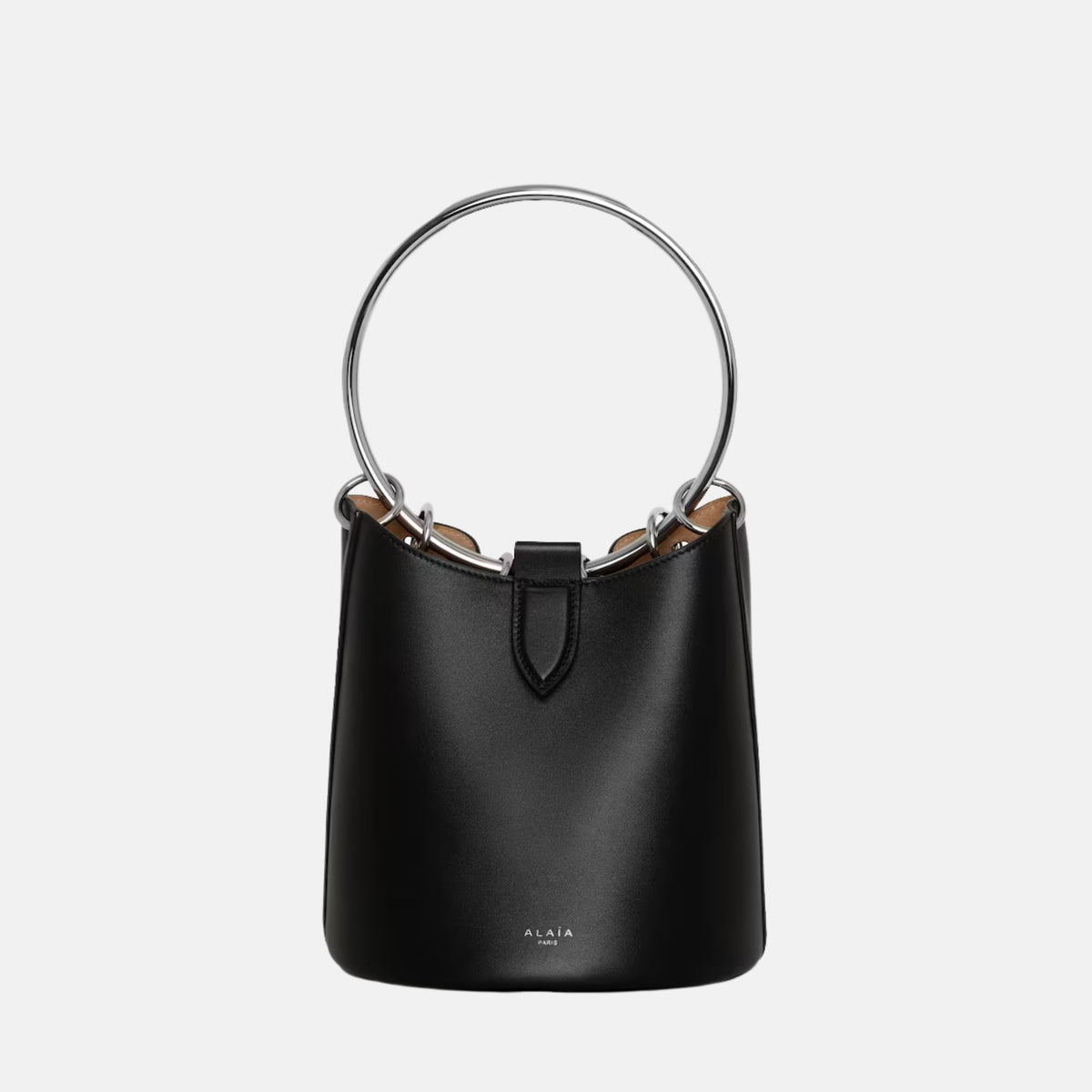 حقيبة Ring Medium Bucket من جلد العجل