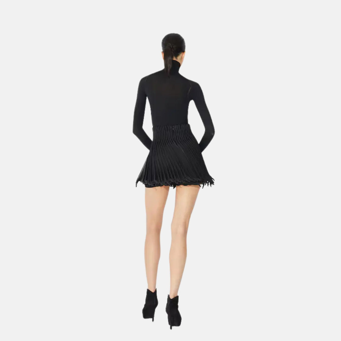 بودي Second Skin من Alaia، أسود، ظهر الموديل
