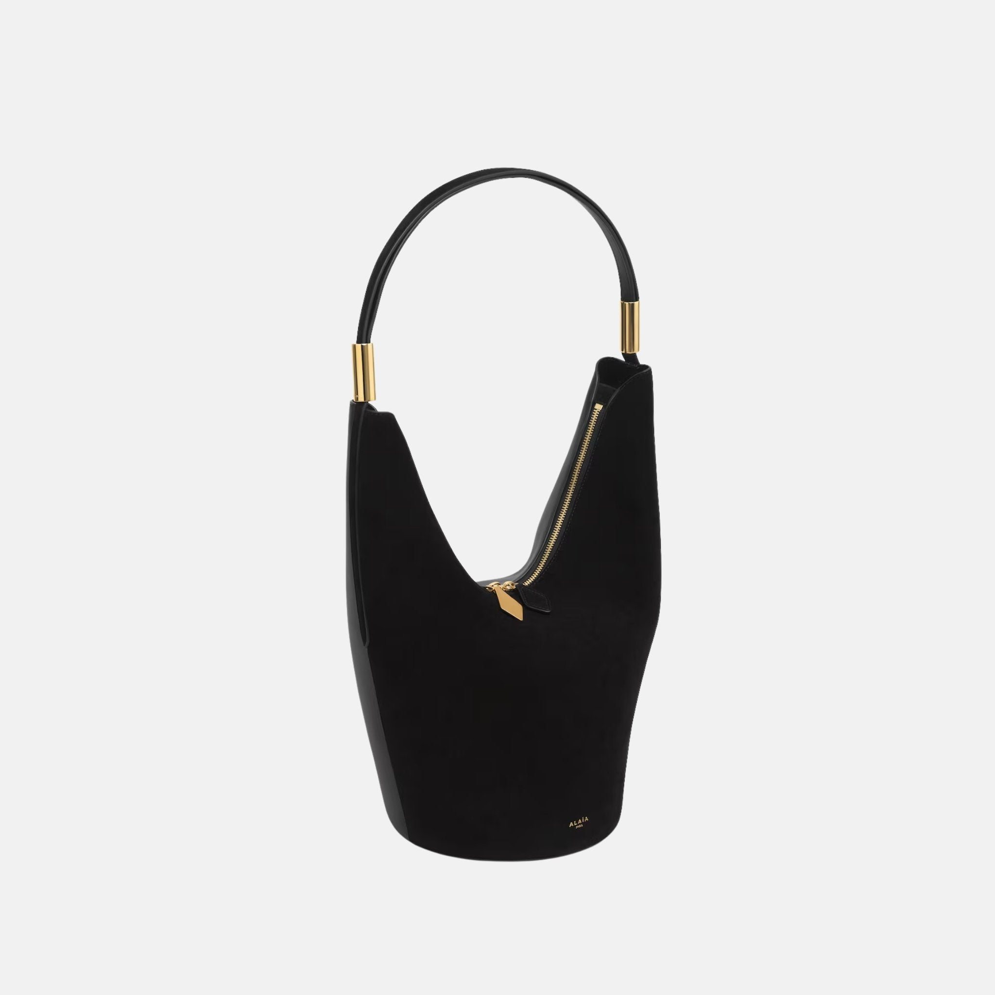 Alaia Shape Medium Bag In Suede Goatskin And Calfskin, Side