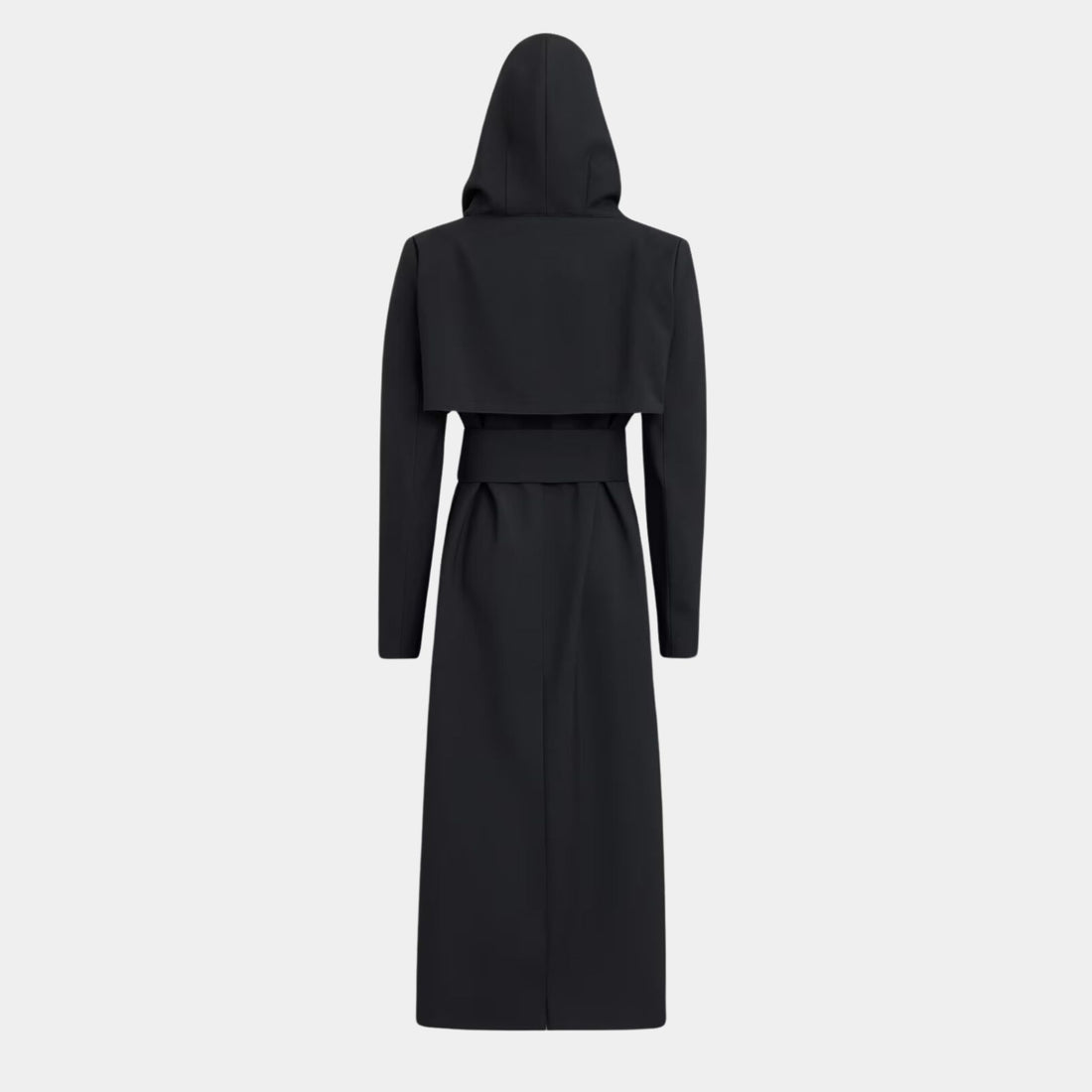 alt
Alaia معطف صوف مفصّل بغطاء رأس، أسود، منظر خلفي