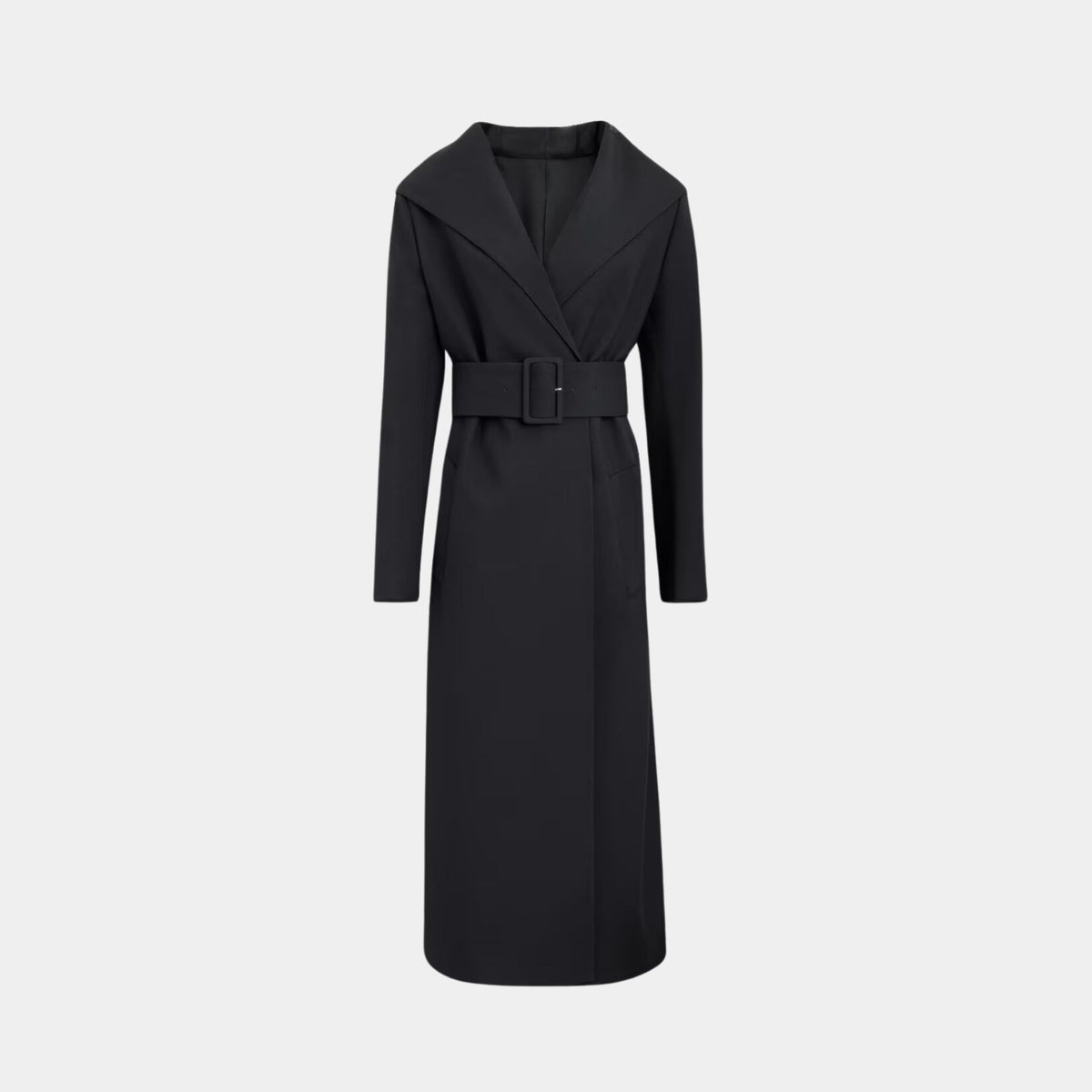 معطف Tailored Wool مع غطاء رأس