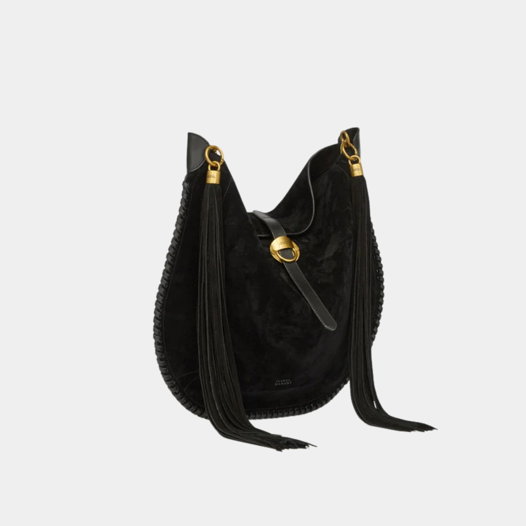 Isabel Marant Altay Soft Braided Suede Calfskin Leather Bag, Side