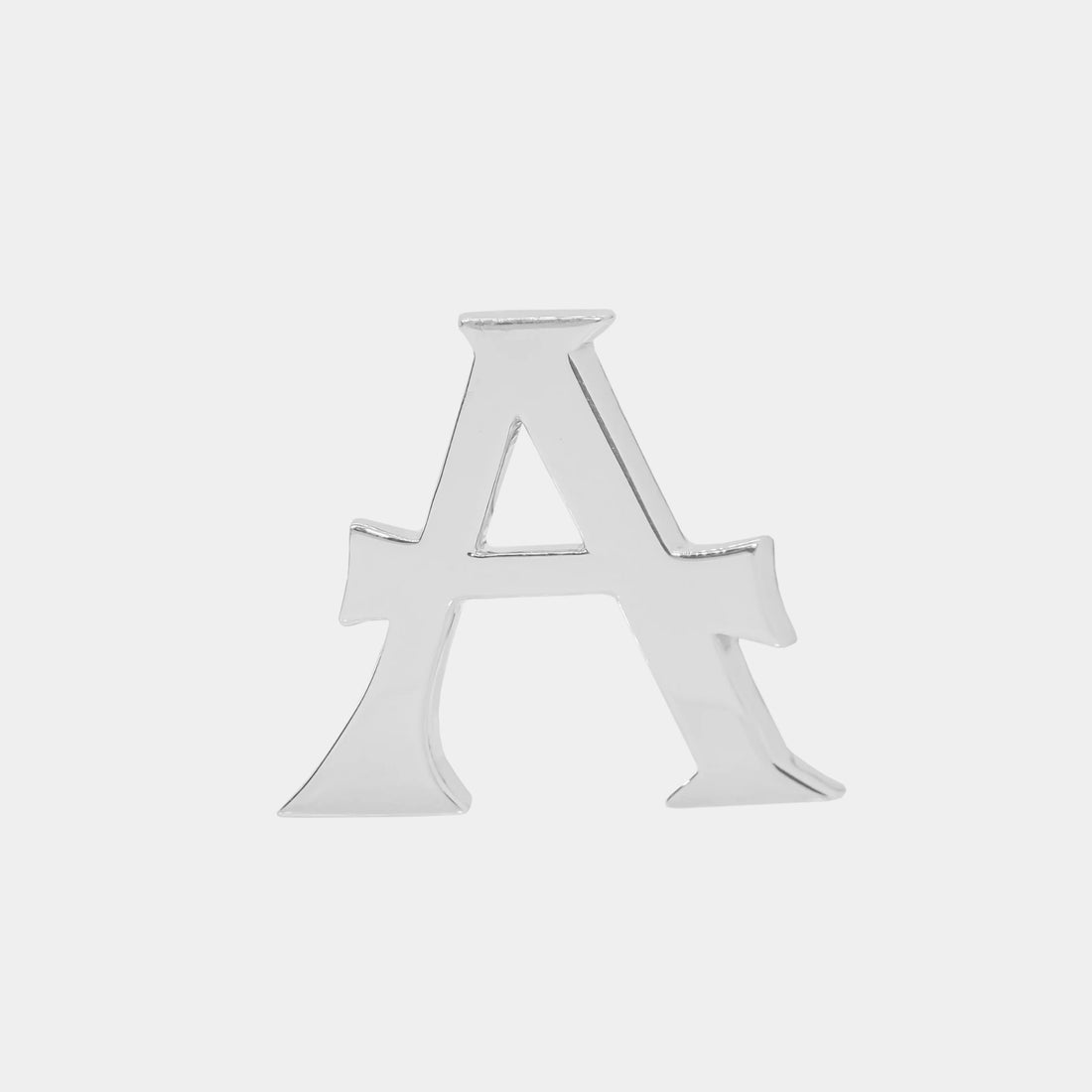 Ashna Mehta Alphabet Bag Bijoux Plain 18K White Gold, Letter A