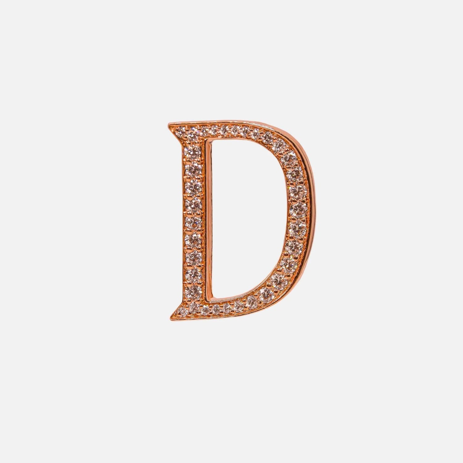 Ashna Mehta Alphabets Bag Bijoux with Natural Diamonds in Rose Gold, D