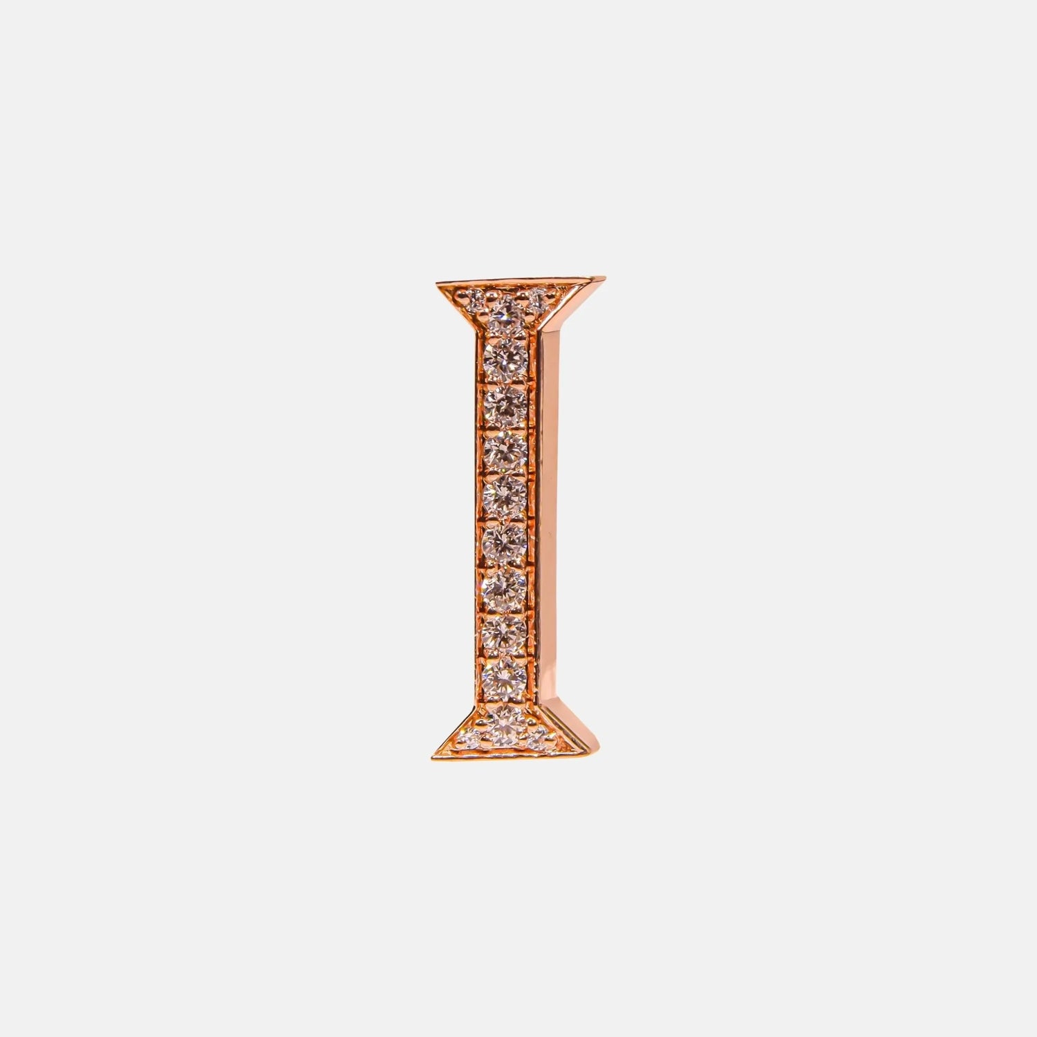 Ashna Mehta Alphabets Bag Bijoux with Natural Diamonds in Rose Gold, I