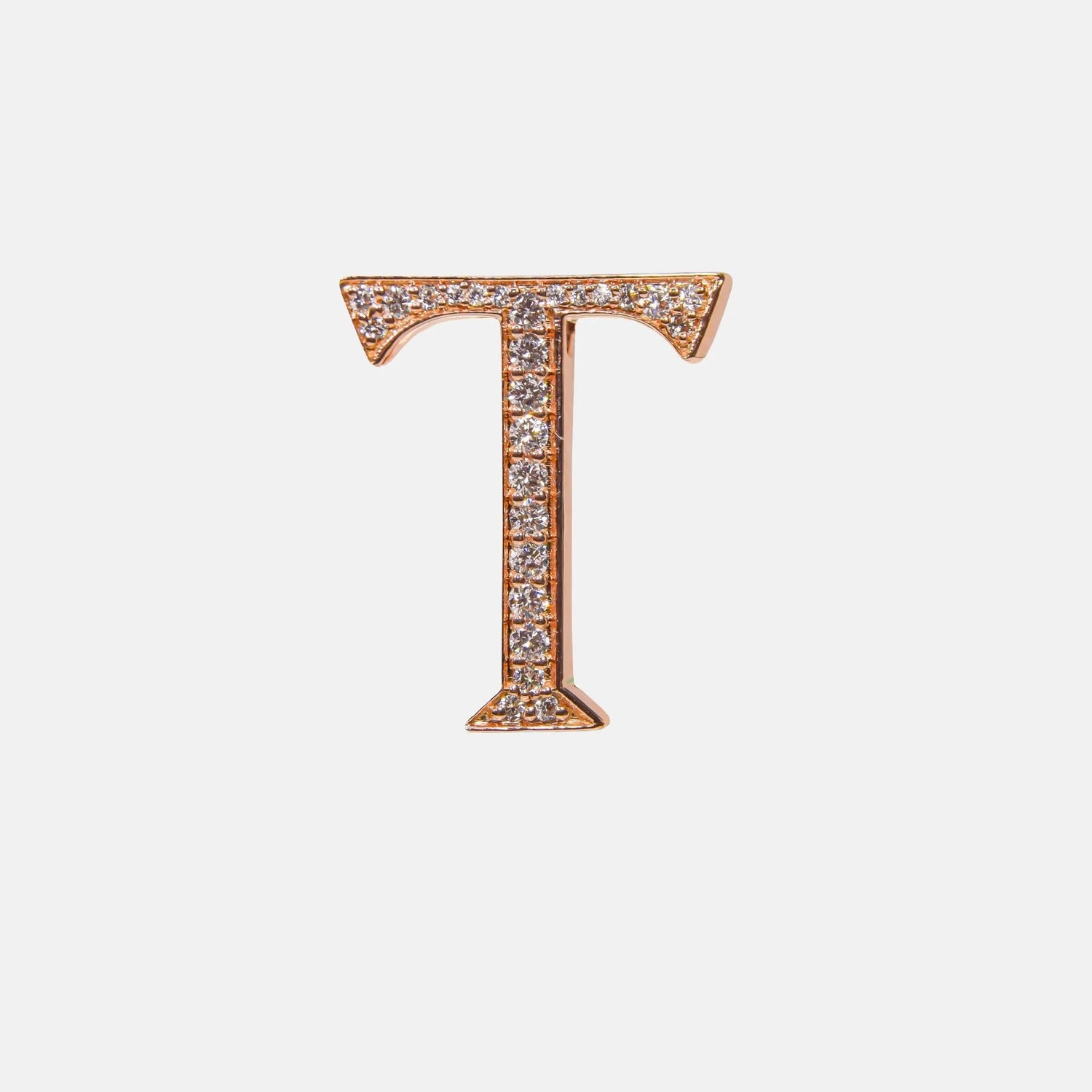 Ashna Mehta Alphabets Bag Bijoux with Natural Diamonds in Rose Gold, T