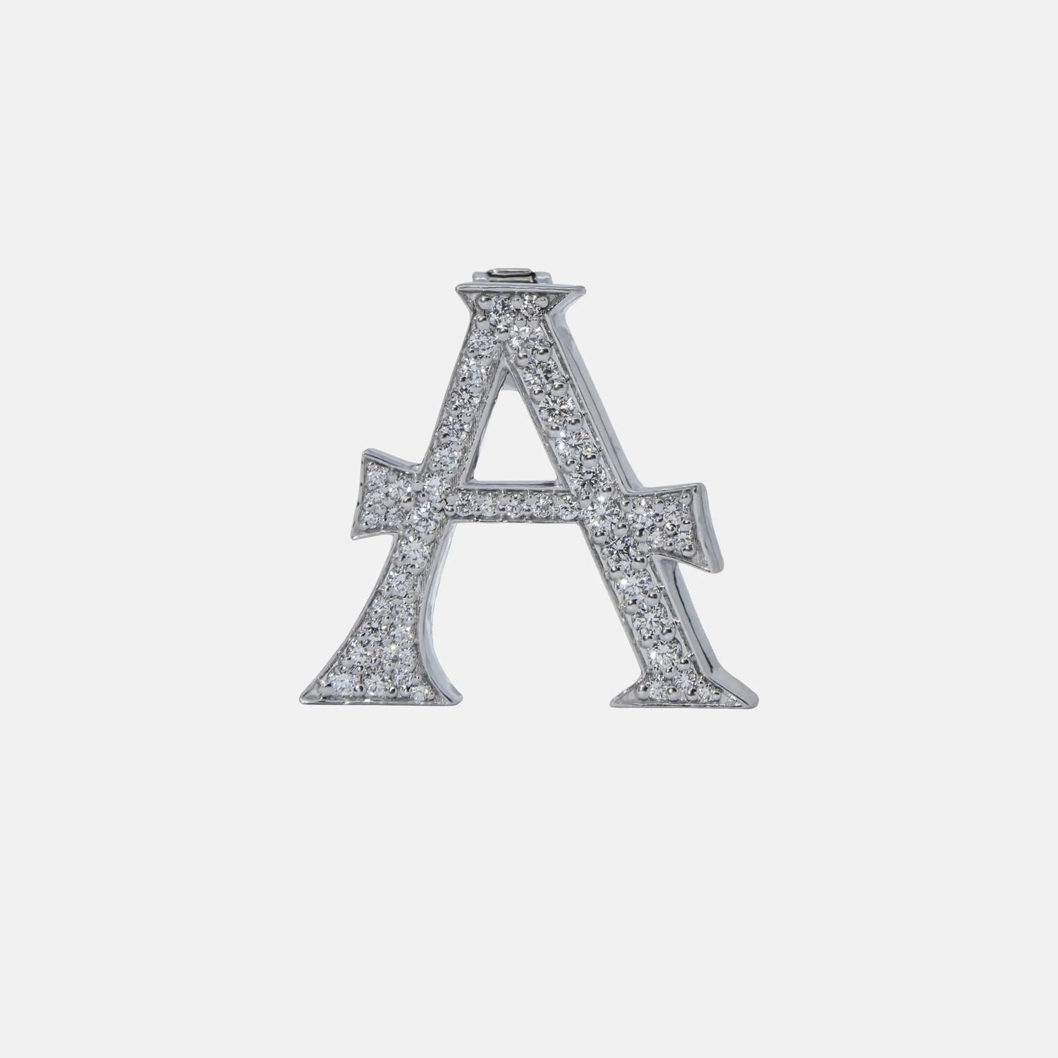Ashna Mehta Alphabets Bag Bijoux with Natural Diamonds in White Gold, A