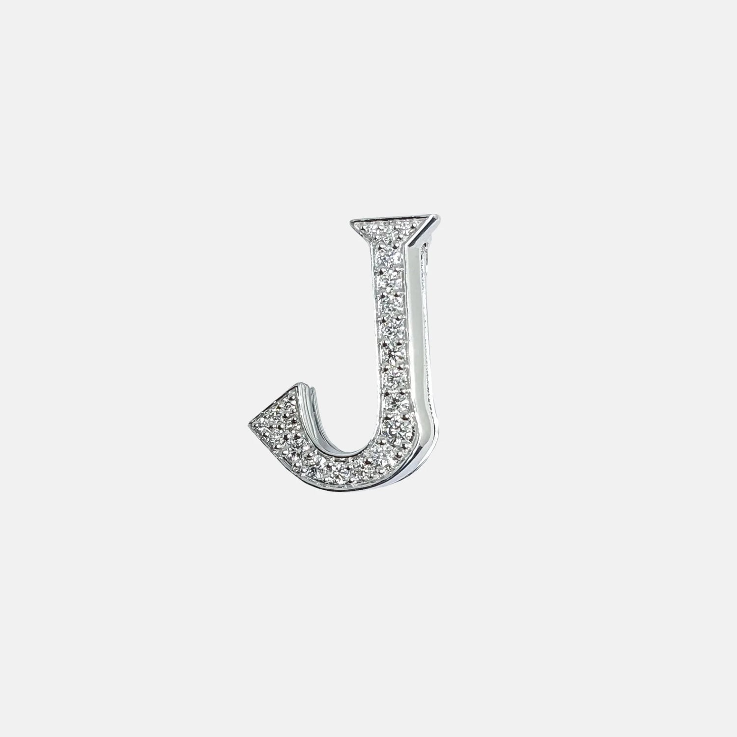 Ashna Mehta Alphabets Bag Bijoux with Natural Diamonds in White Gold, J