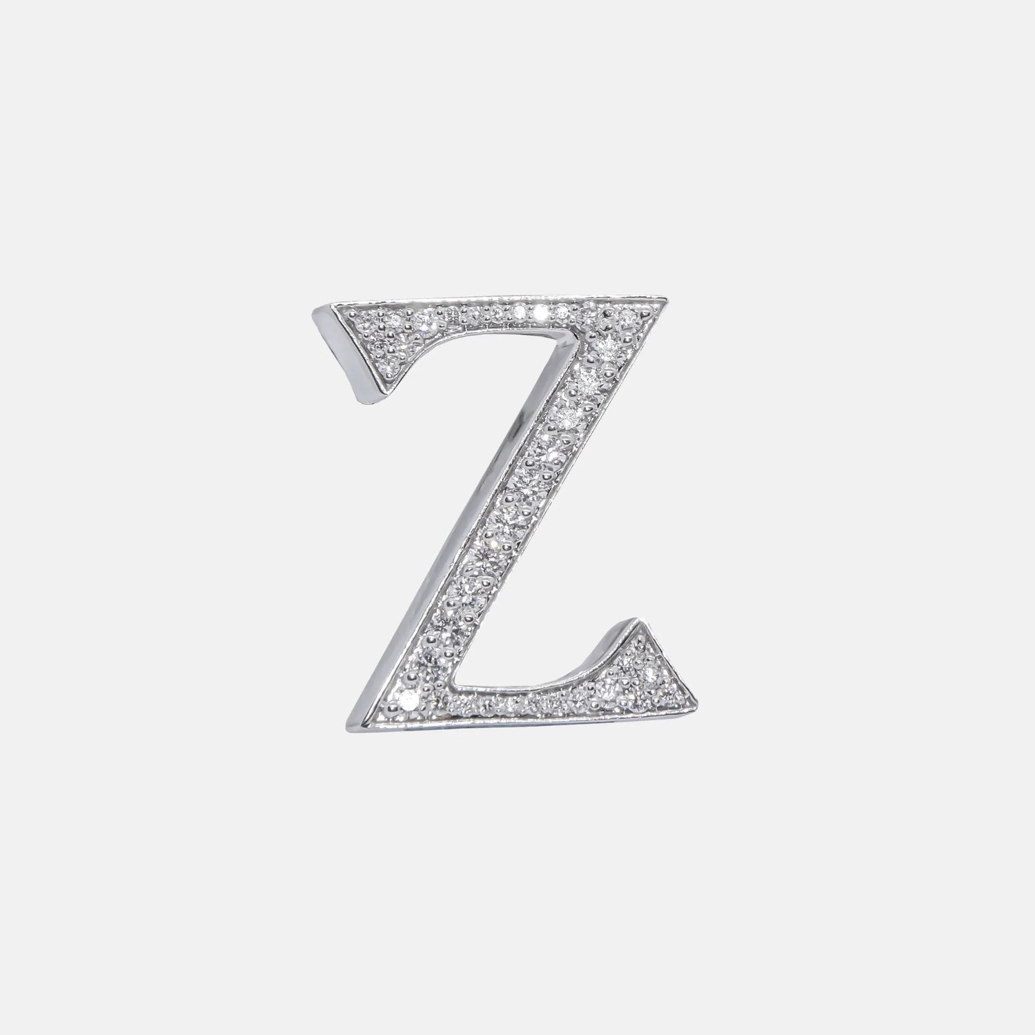 Ashna Mehta Alphabets Bag Bijoux with Natural Diamonds in White Gold, Z