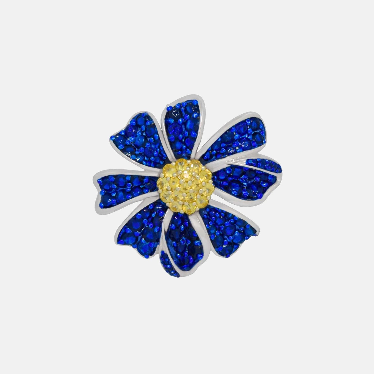 Ashna Mehta Daisy Flower Customized Bag Bijoux, Blue Sapphire