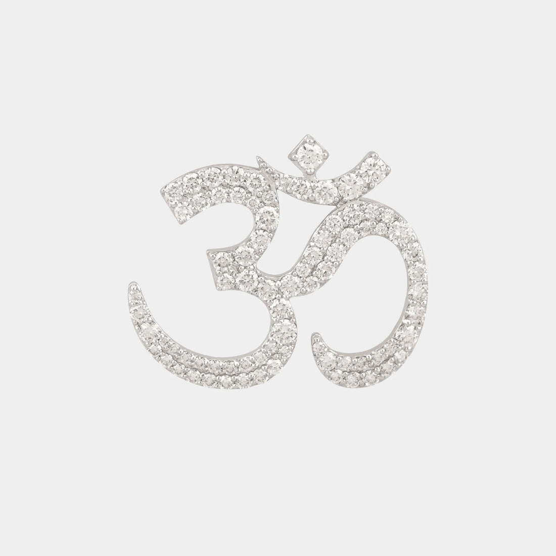 Ashna Mehta OM White Diamond Customized Bag Bijoux, Front