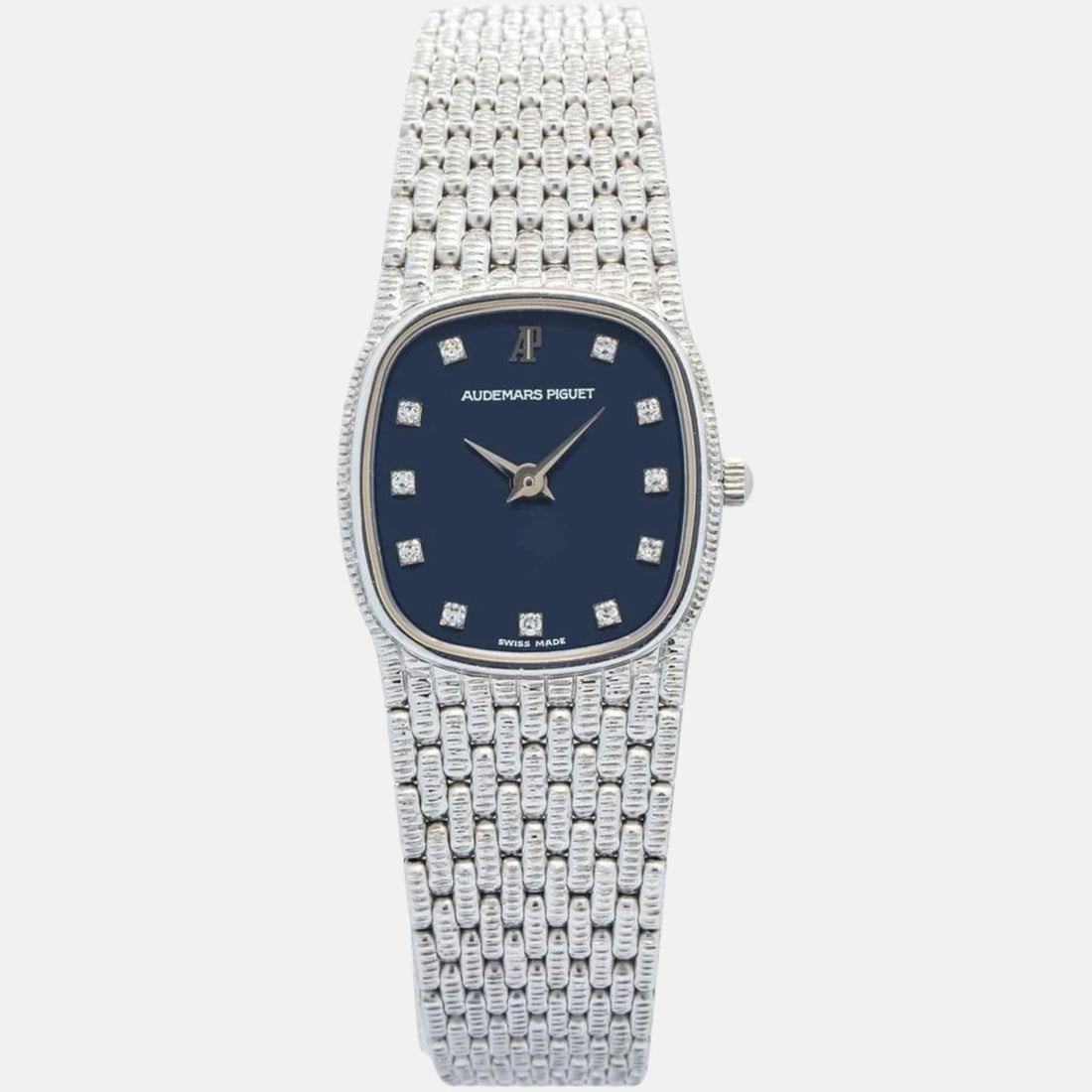 Cobra 18K White Gold Blue Diamond Dial