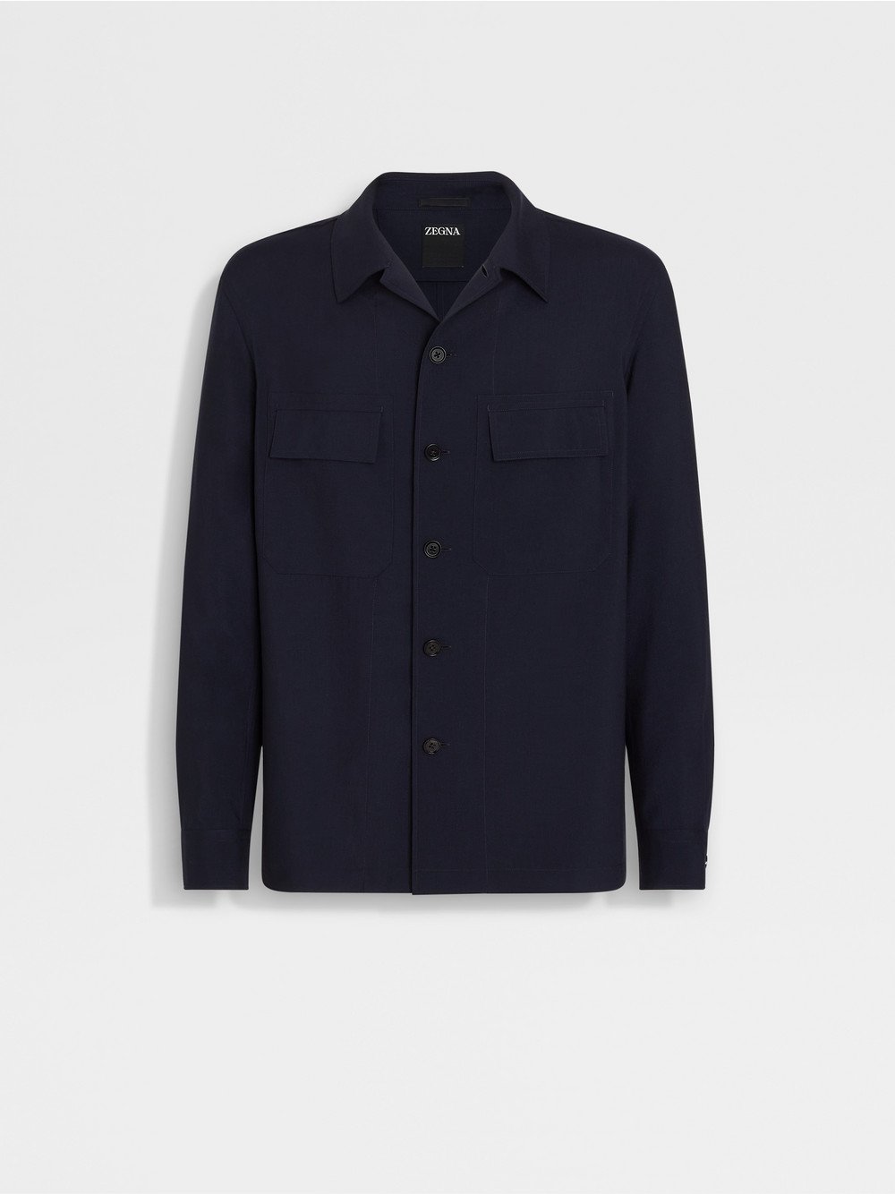 Navy Blue Cashmere Overshirt