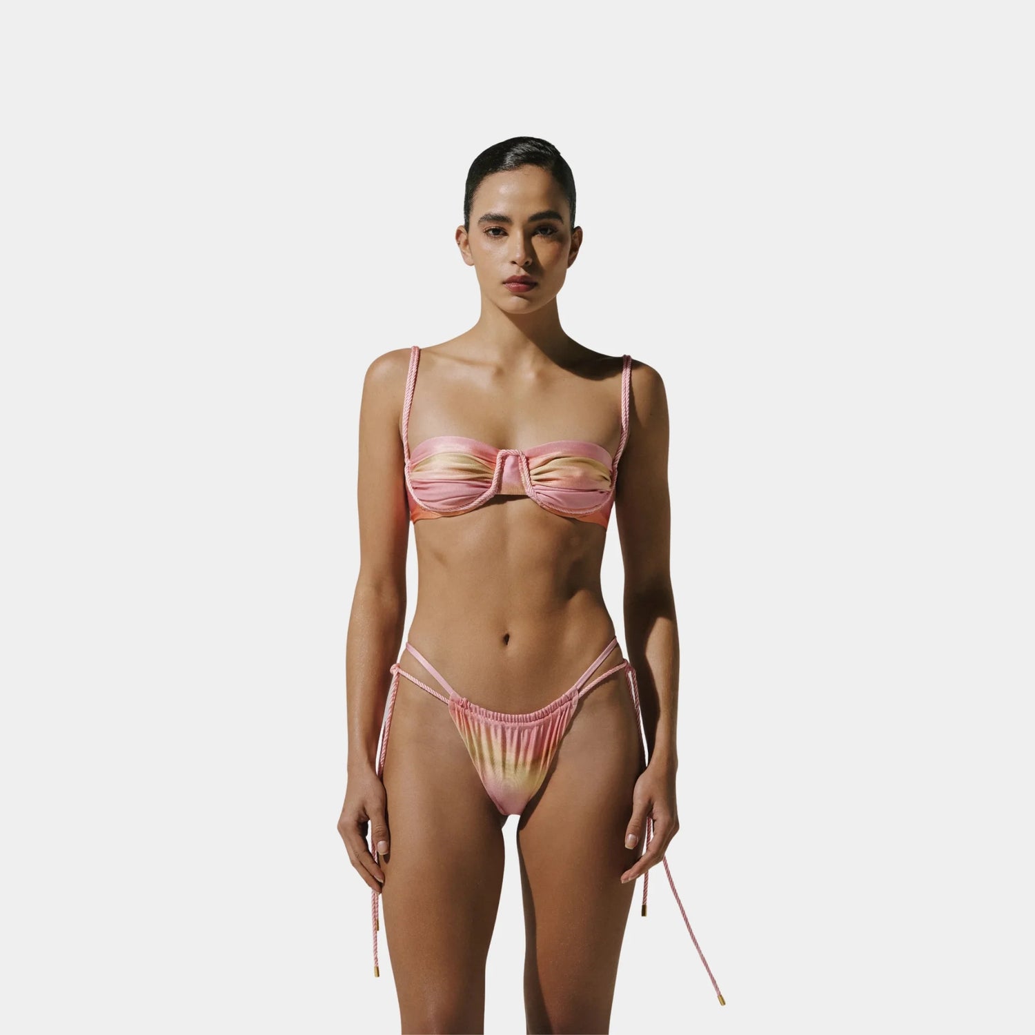 Baobab Lula Bikini Bottom, Coral Reef, Model, Front