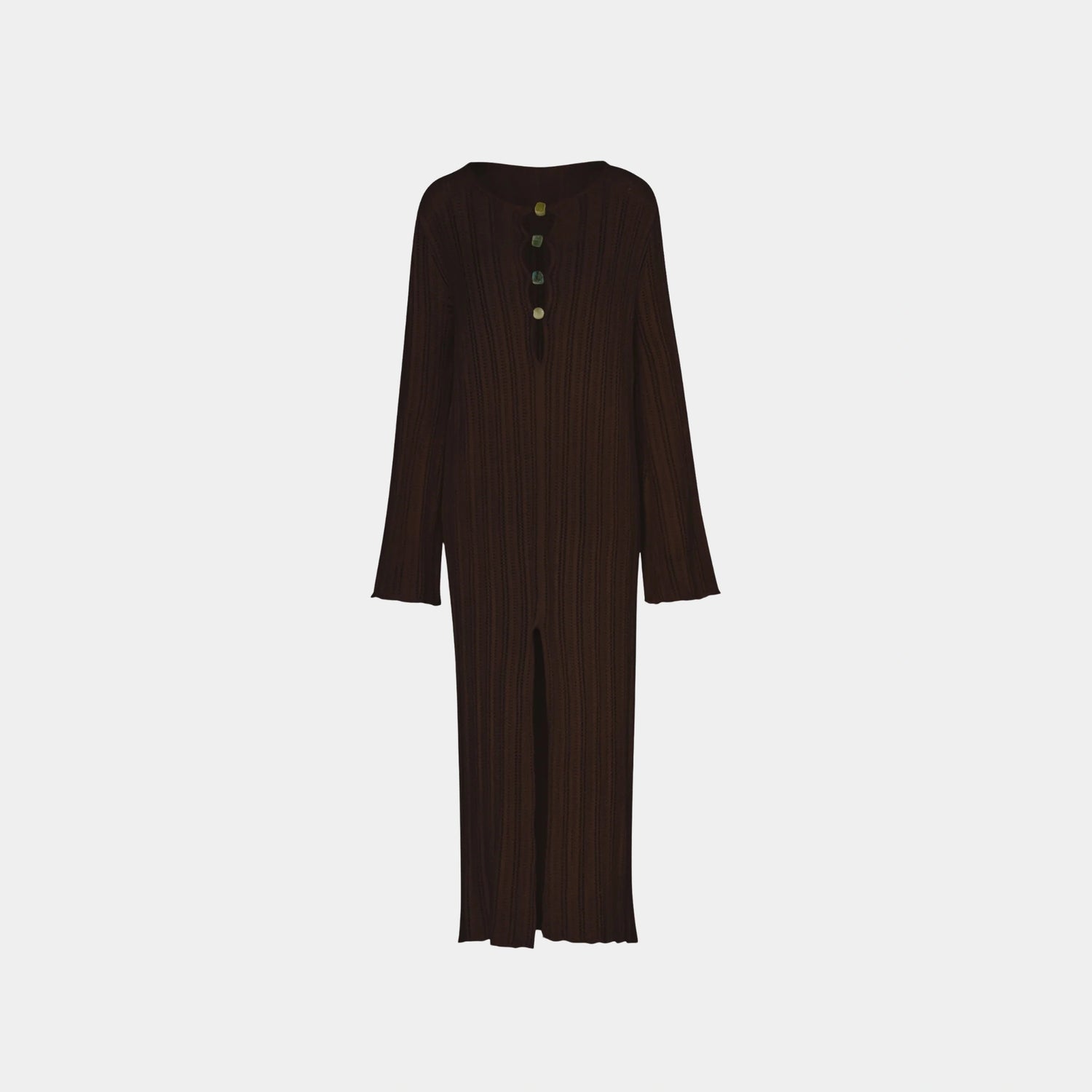 Baobab Mamu Maxi Dress, Cacao Andino, Front