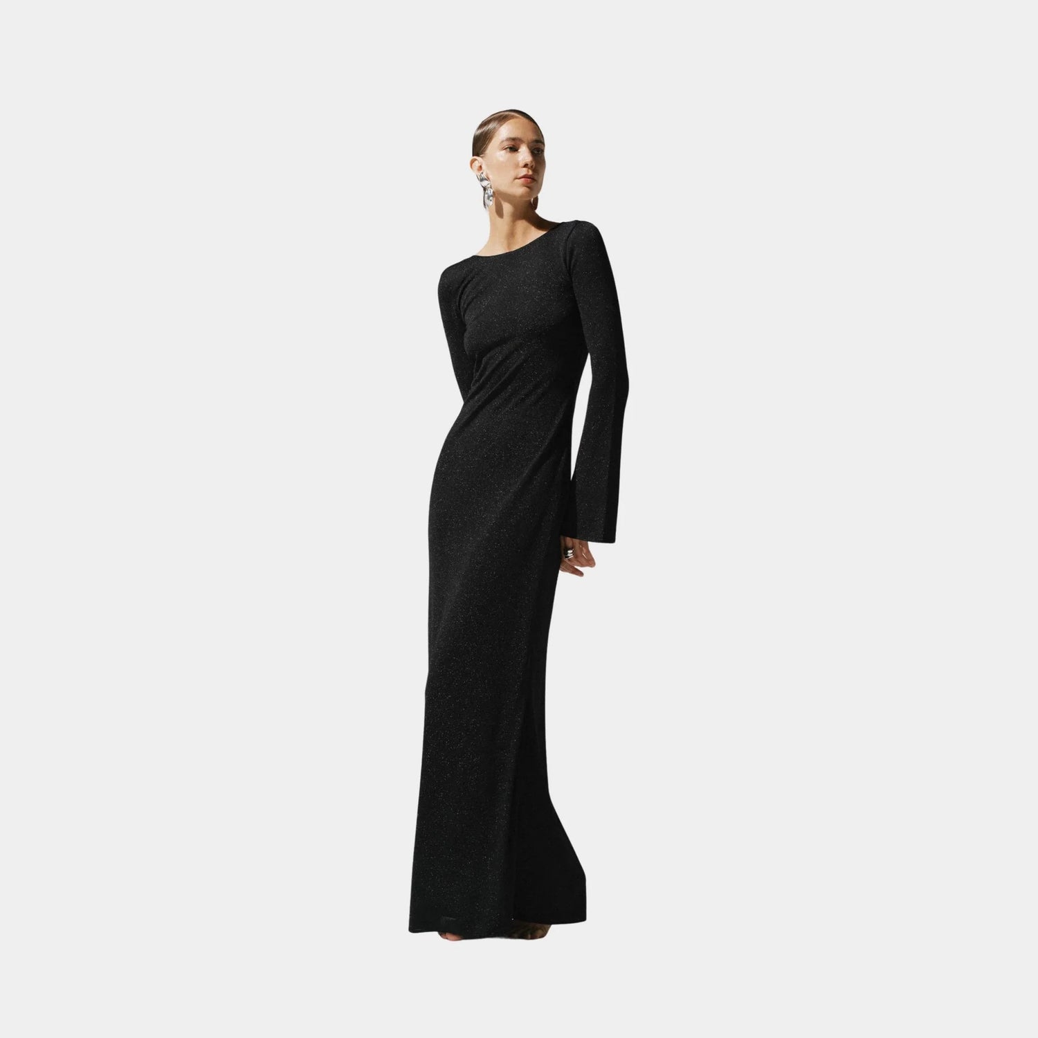 Baobab Musa Maxi Dress, Black , side model 