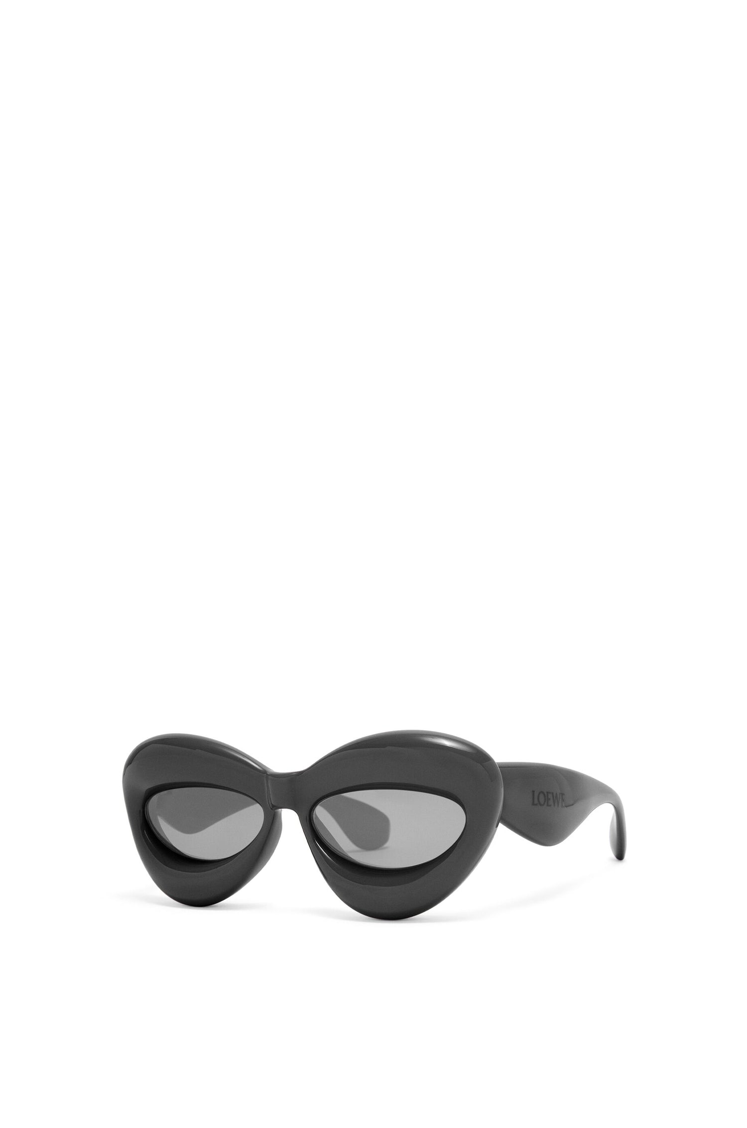 Inflated cateye sunglasses in nylon