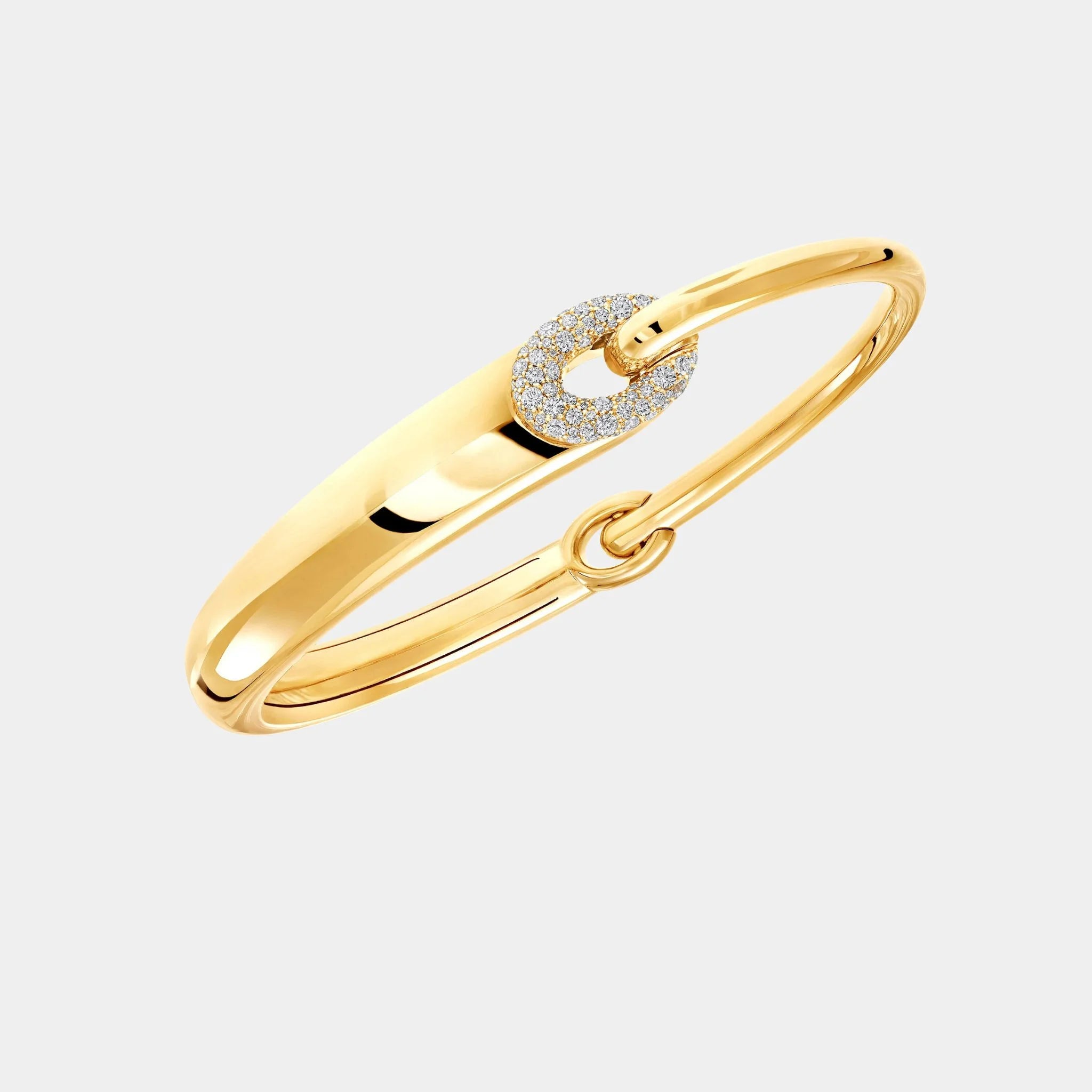 Graff Be Together Diamond Bangle, Yellow Gold, Front