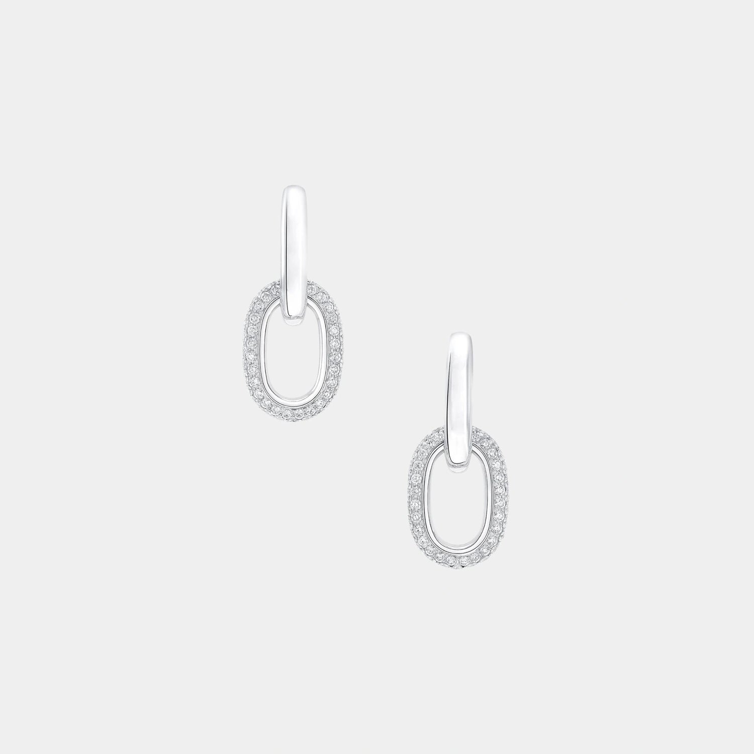 Graff Be Be Together Diamond Earrings White Gold, Front