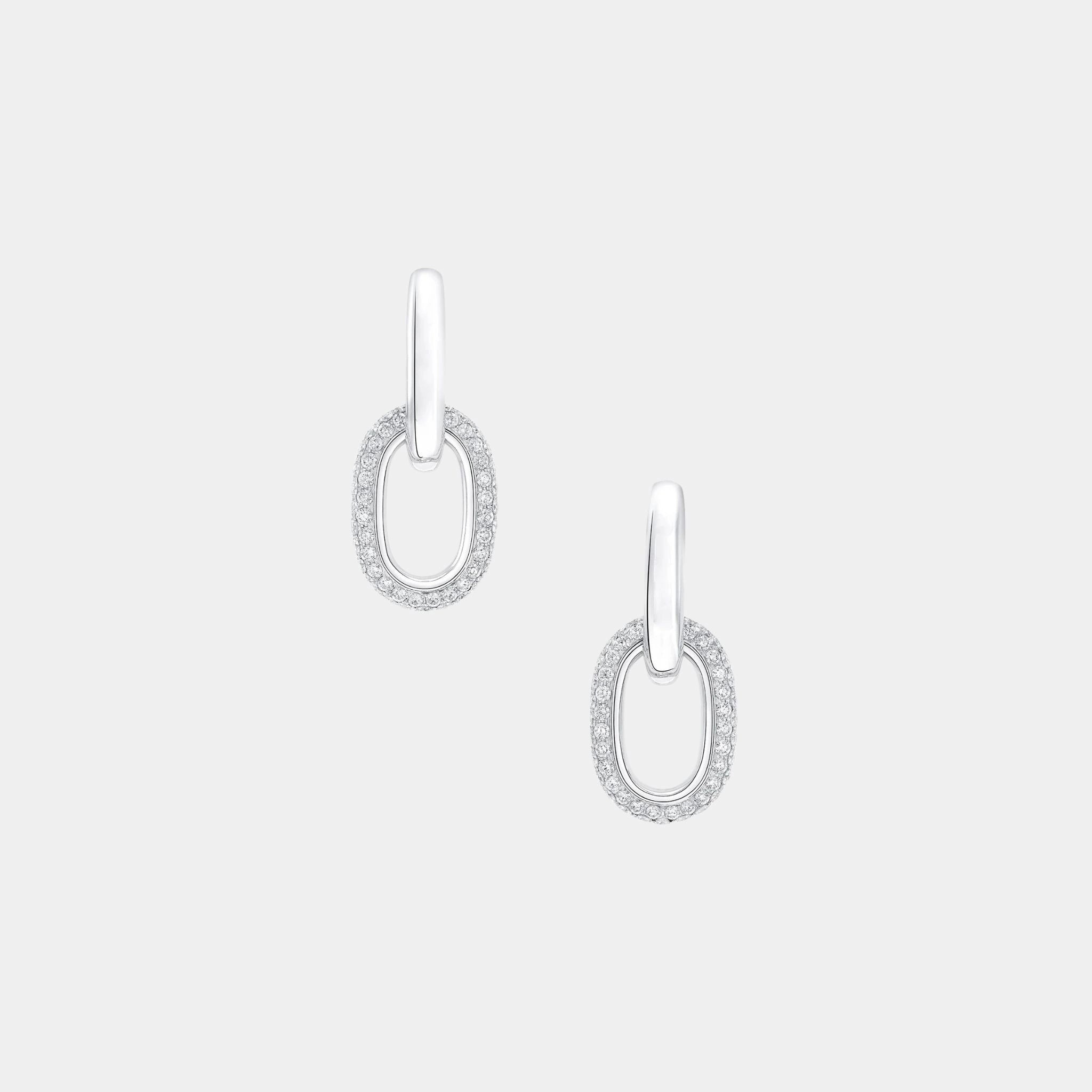Graff Be Be Together Diamond Earrings White Gold, Front